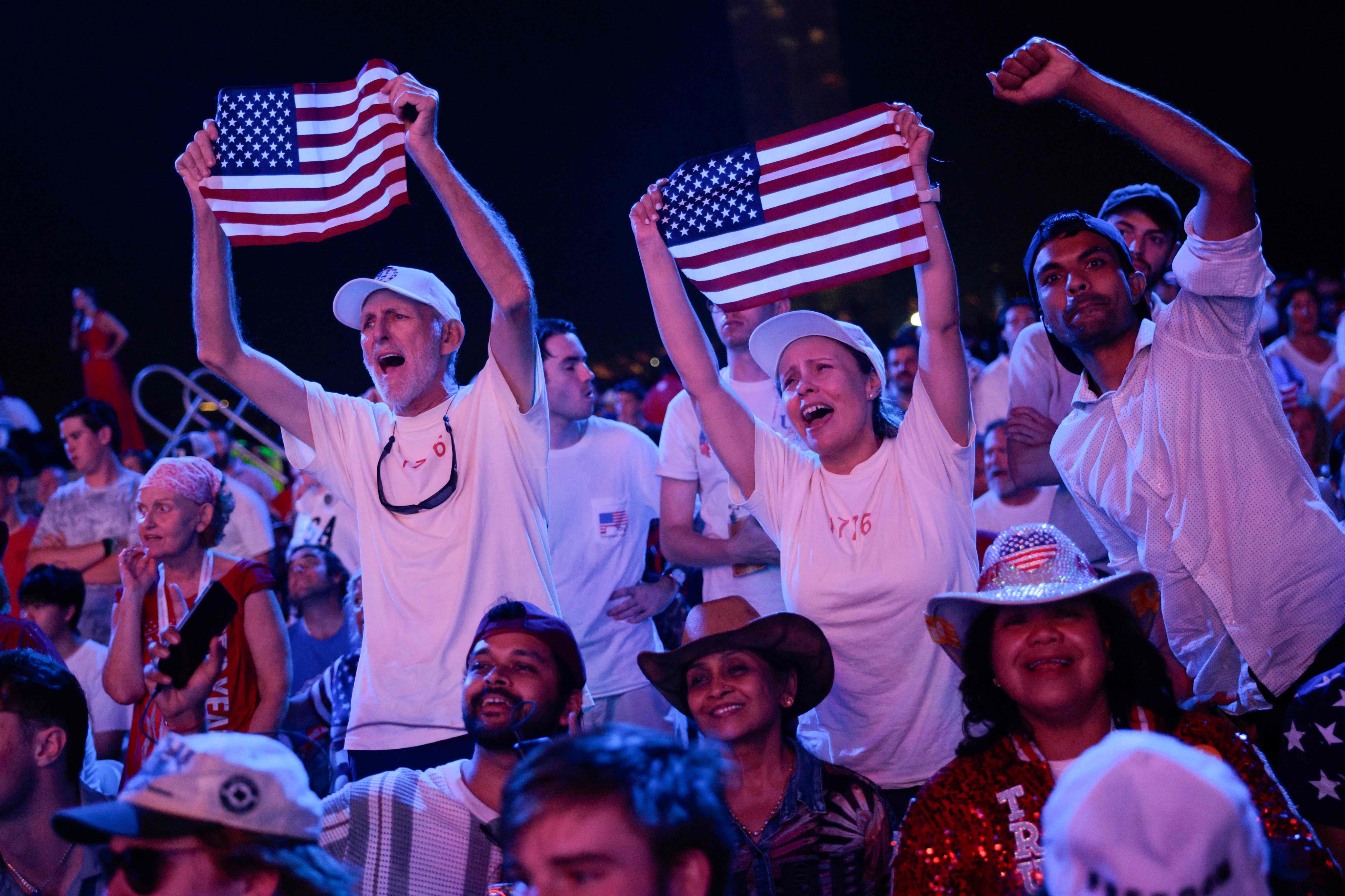 Visitors wait for Trump to speak at the “Salute to America 250” July 4 celebrations on the National Mall in Washington. Photo: Getty Images via AFP