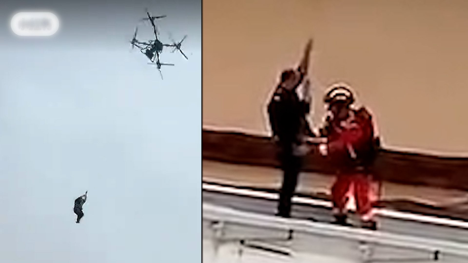 Heavy rains brought by Typhoon Maysak caused portions of a dam to collapse on Monday, flooding areas of the Guangxi Zhuang autonomous region in southern China. Hundreds fled their homes as floodwater inundated towns and cities. Videos on social media showed rescuers using drones to reach residents trapped by the floods.