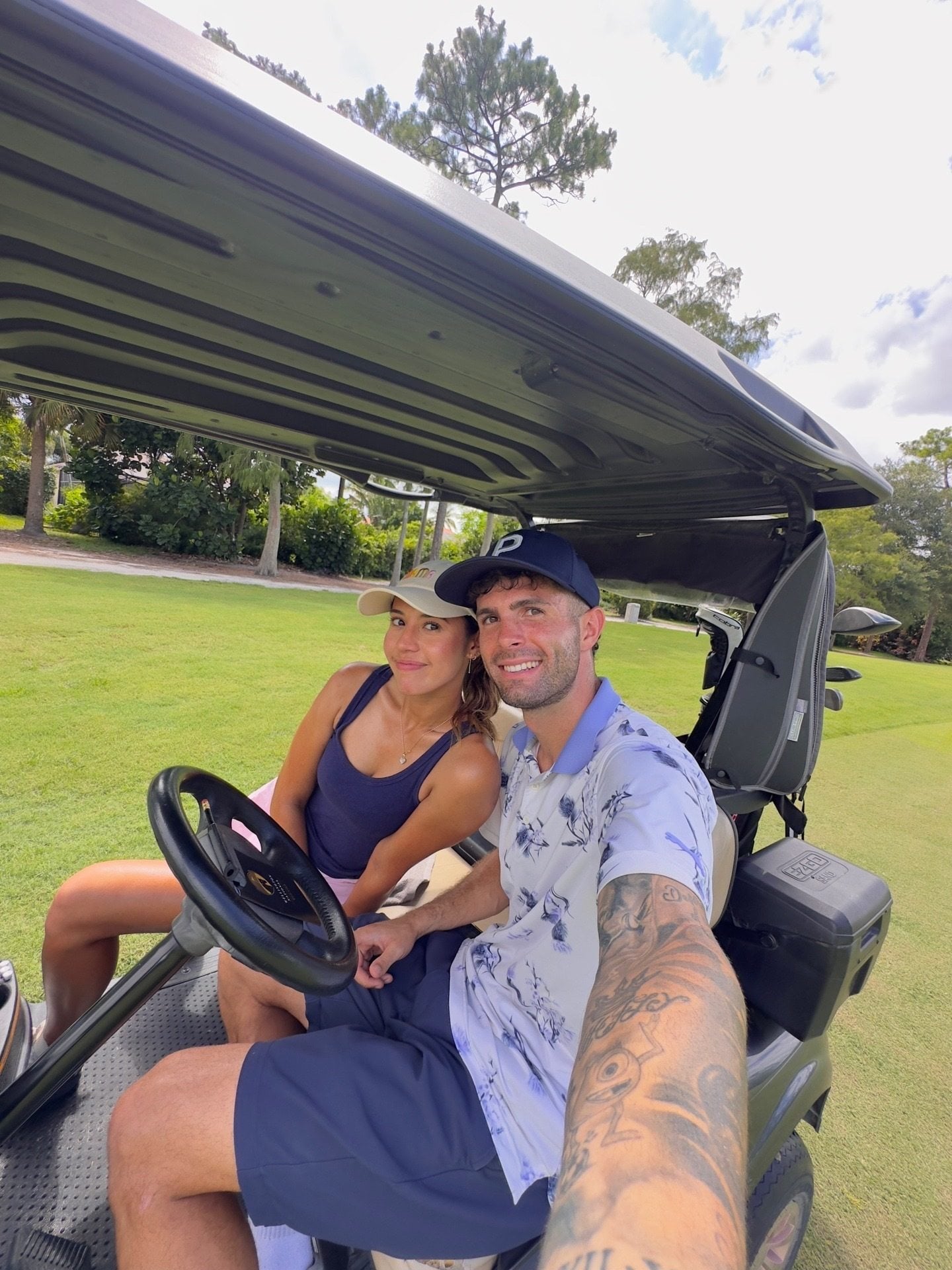 Pro golfer Alexa Melton and US footballer Christian Pulisic dated for around two years before their split earlier this year. Photo: @golfergirl365/TikTok