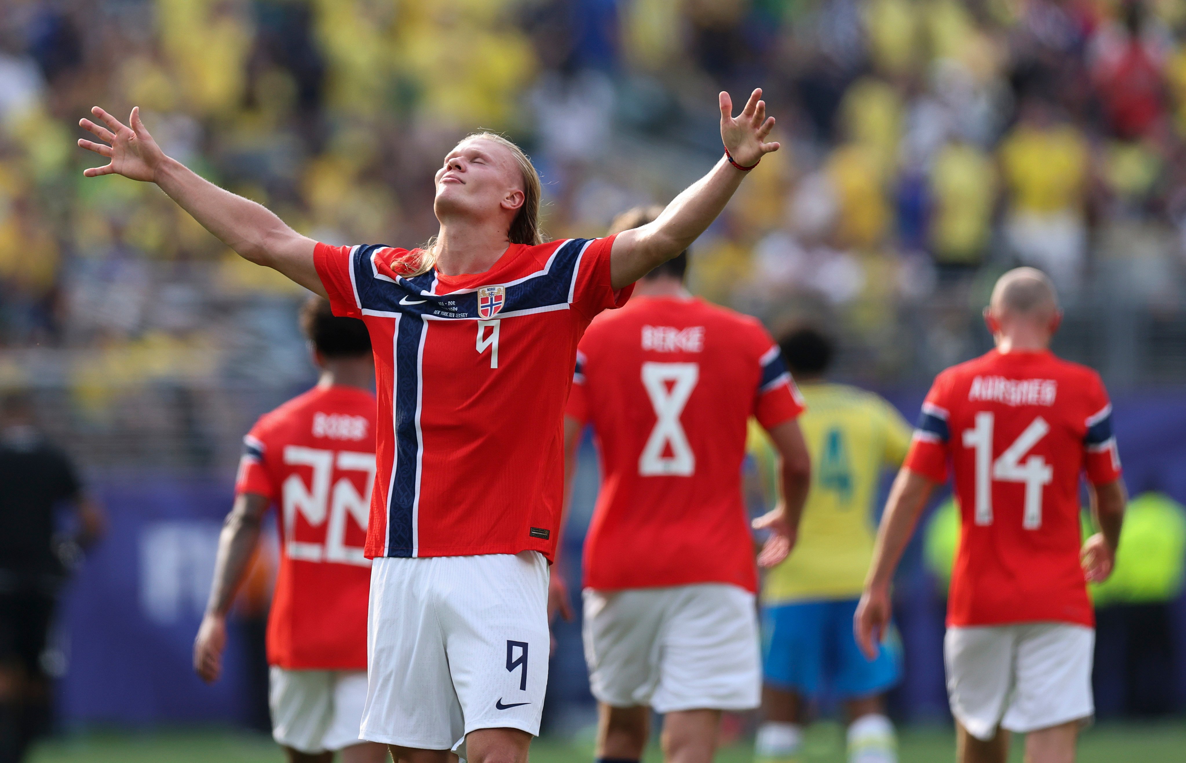 Erling Haaland helping Norway advance to their first World Cup quarter-finals means he might not make the trip to Hong Kong in August with Manchester City. Photo:  Xinhua