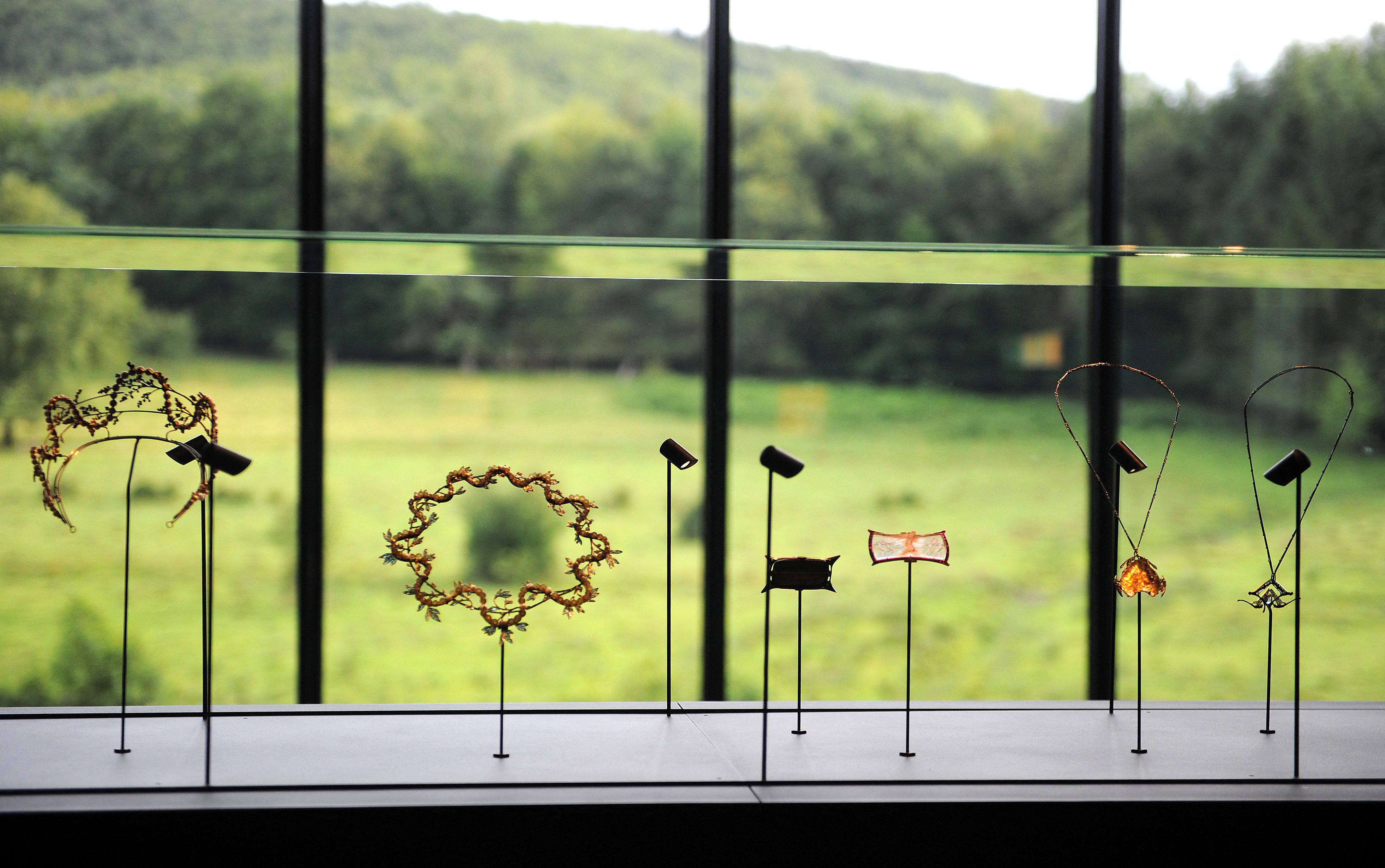 Jewellery by French glass maker Rene Lalique at the Lalique museum in Wingen-sur-Moder, eastern France. On Sunday it was reported that thieves stole millions of euros worth of jewellery from the museum. Photo: AFP