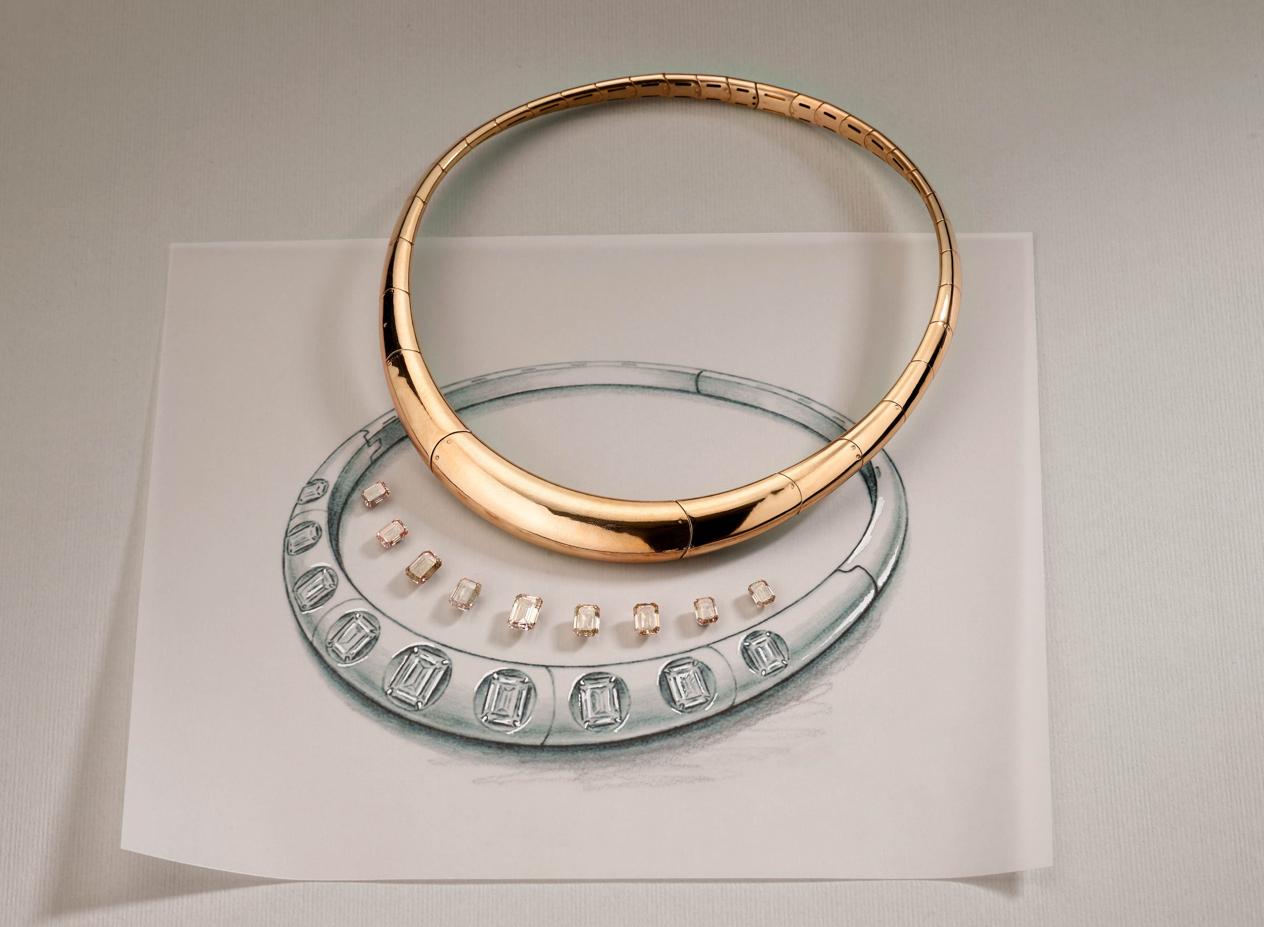 The making of the Byzantine necklace from Pomellato’s Stile Libero high jewellery collection. Photo: Handout