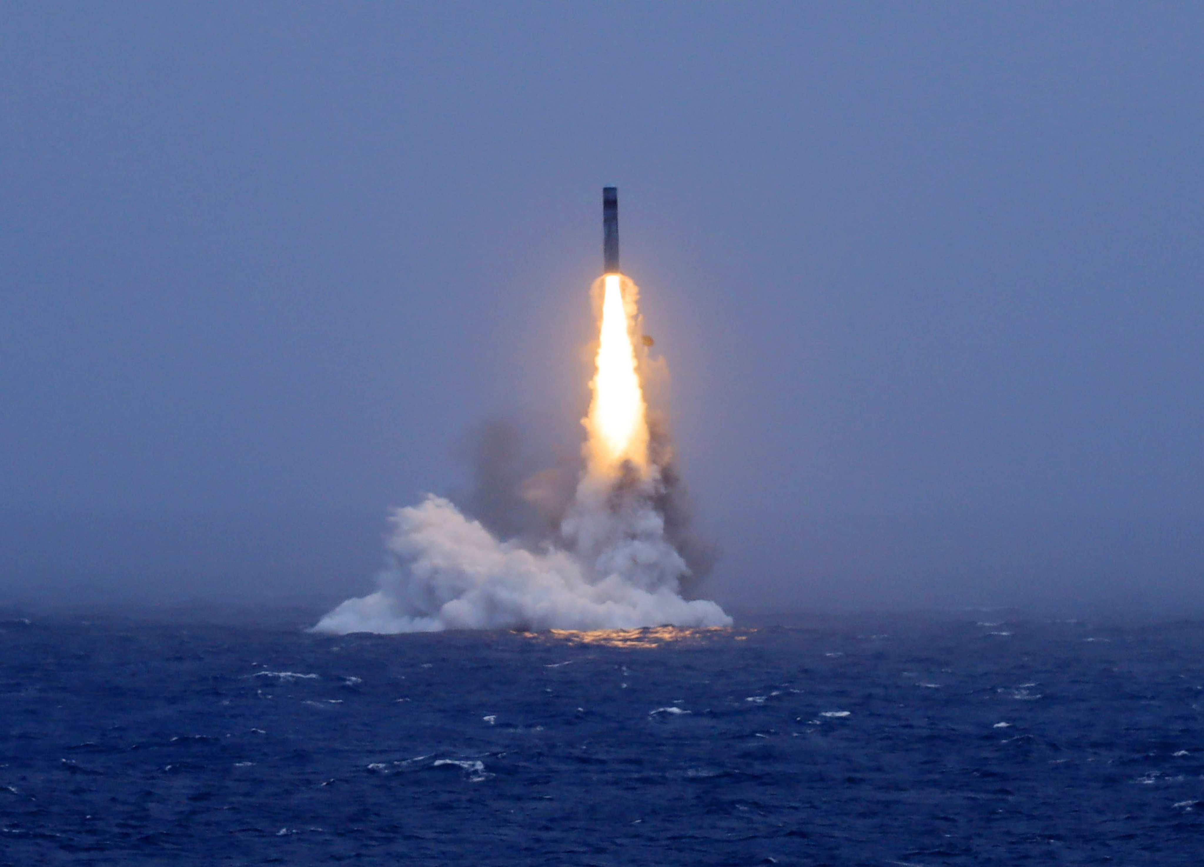 A test missile is fired from a Chinese nuclear-powered submarine towards the Pacific Ocean on Monday. Photo: Xinhua