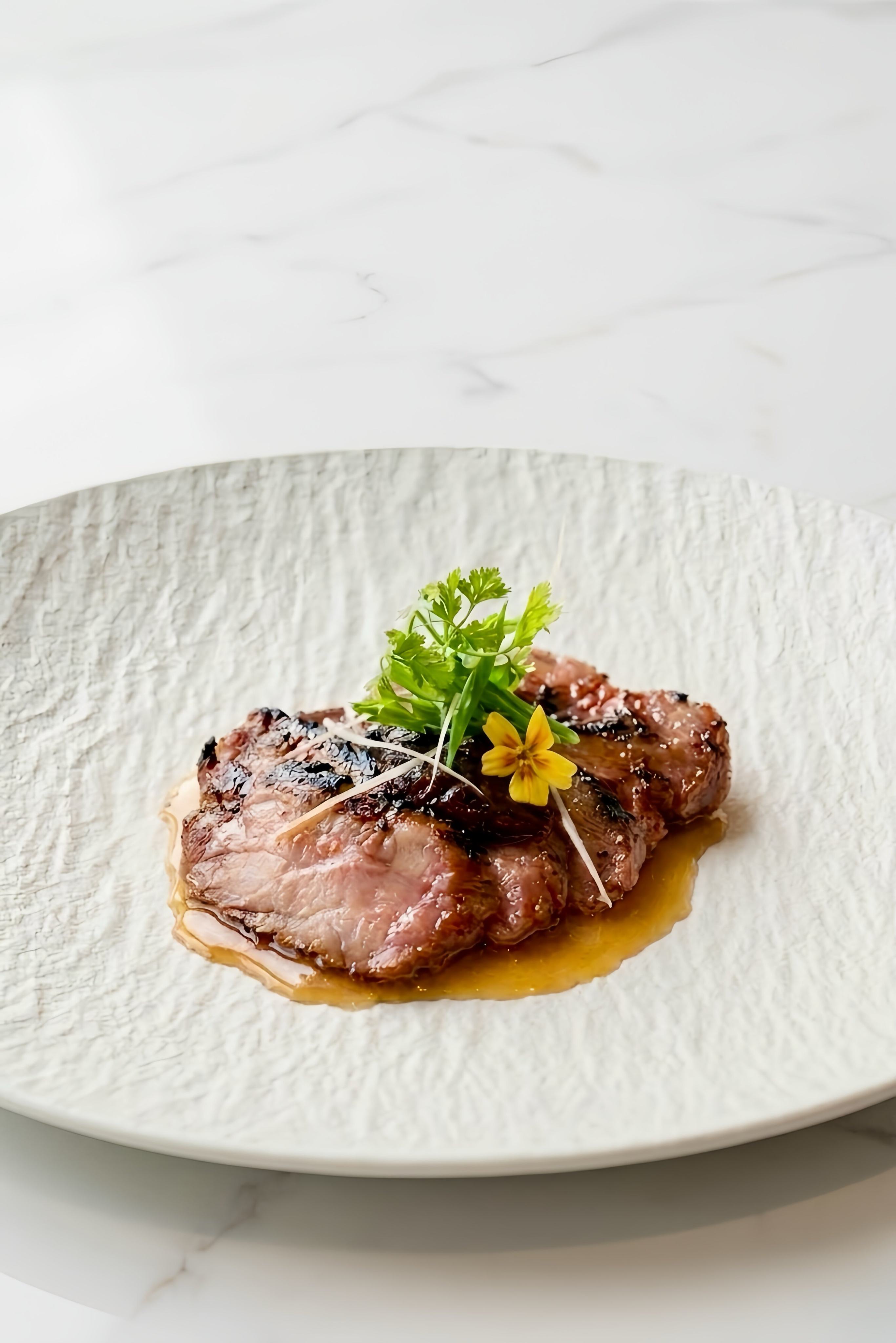 One of the main dishes in Chef Jacques Kagi’s new signature menu at CulinArt 1862 is the Iberico Pluma Char Siu. Photo: CulinArt 1862