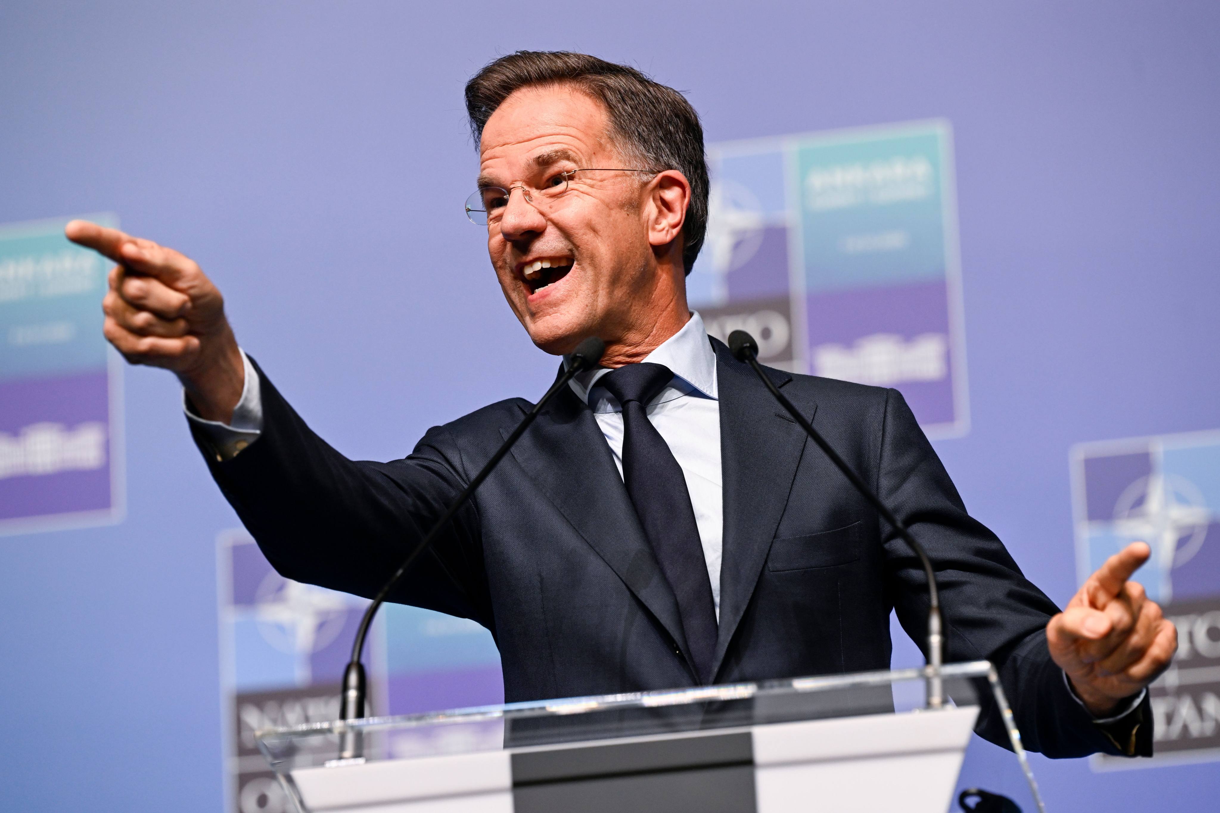 Nato Secretary General Mark Rutte attends a pre-summit press conference on Monday ahead of this week’s Nato summit in Ankara, Turkey. Photo: dpa