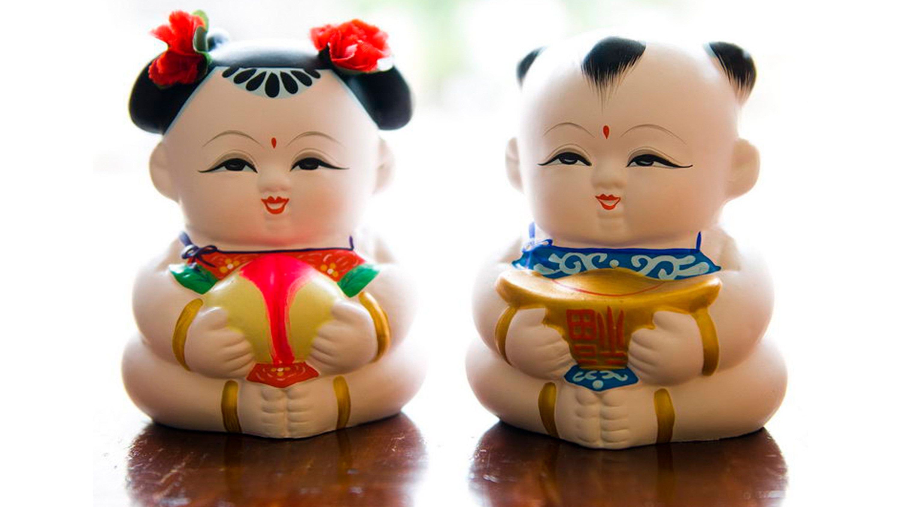Traditional Da A Fu figurines, known for their chubby faces and bright colours, symbolise luck and sacred rituals in China. Photo: Weibo