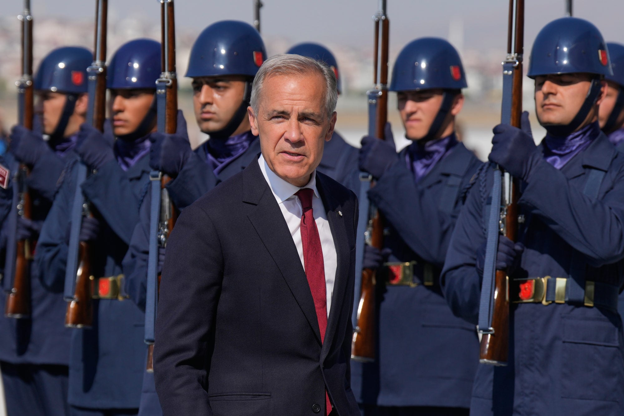 Canadian Prime Minister Mark Carney arrives for the Nato summit in Ankara, Turkey, on Tuesday. Photo: AP Canadian Prime Minister Mark Carney arrives for the Nato summit in Ankara, Turkey, on Tuesday. Photo: AP