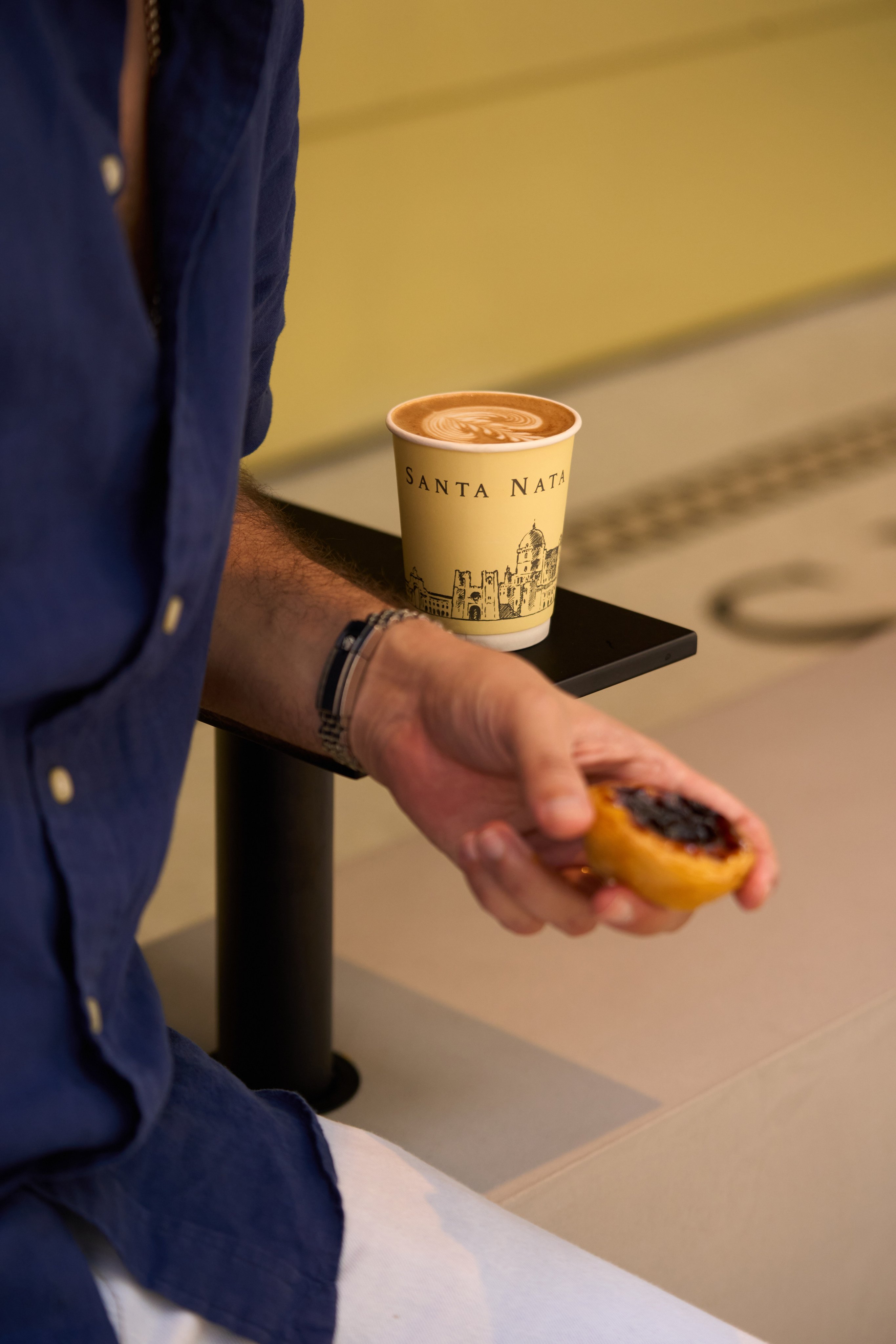 Santa Nata has opened in Hong Kong’s Central district, offering traditional Portuguese egg tarts. Photo: Handout