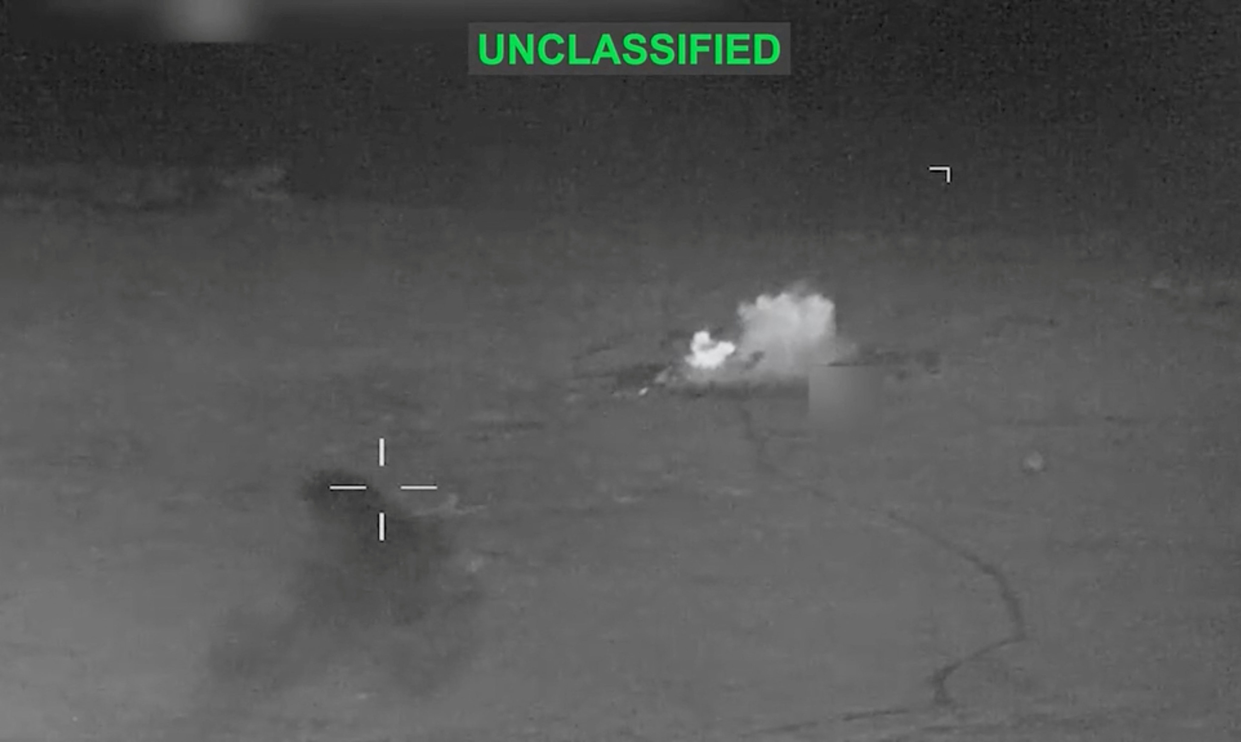 Smoke rises at an unknown location during strikes against Iran. Photo: US Central Command via Reuters