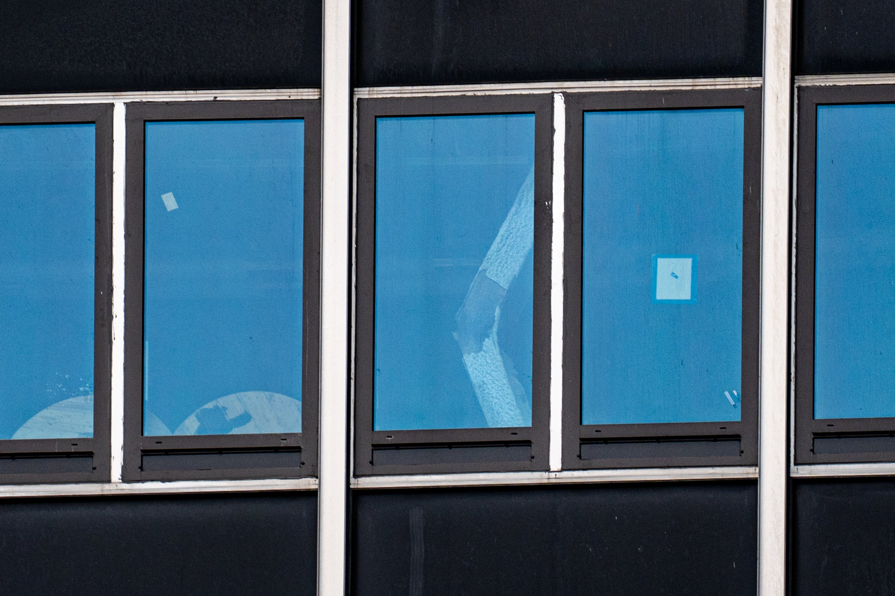 A buckled support beam. Photo: AP