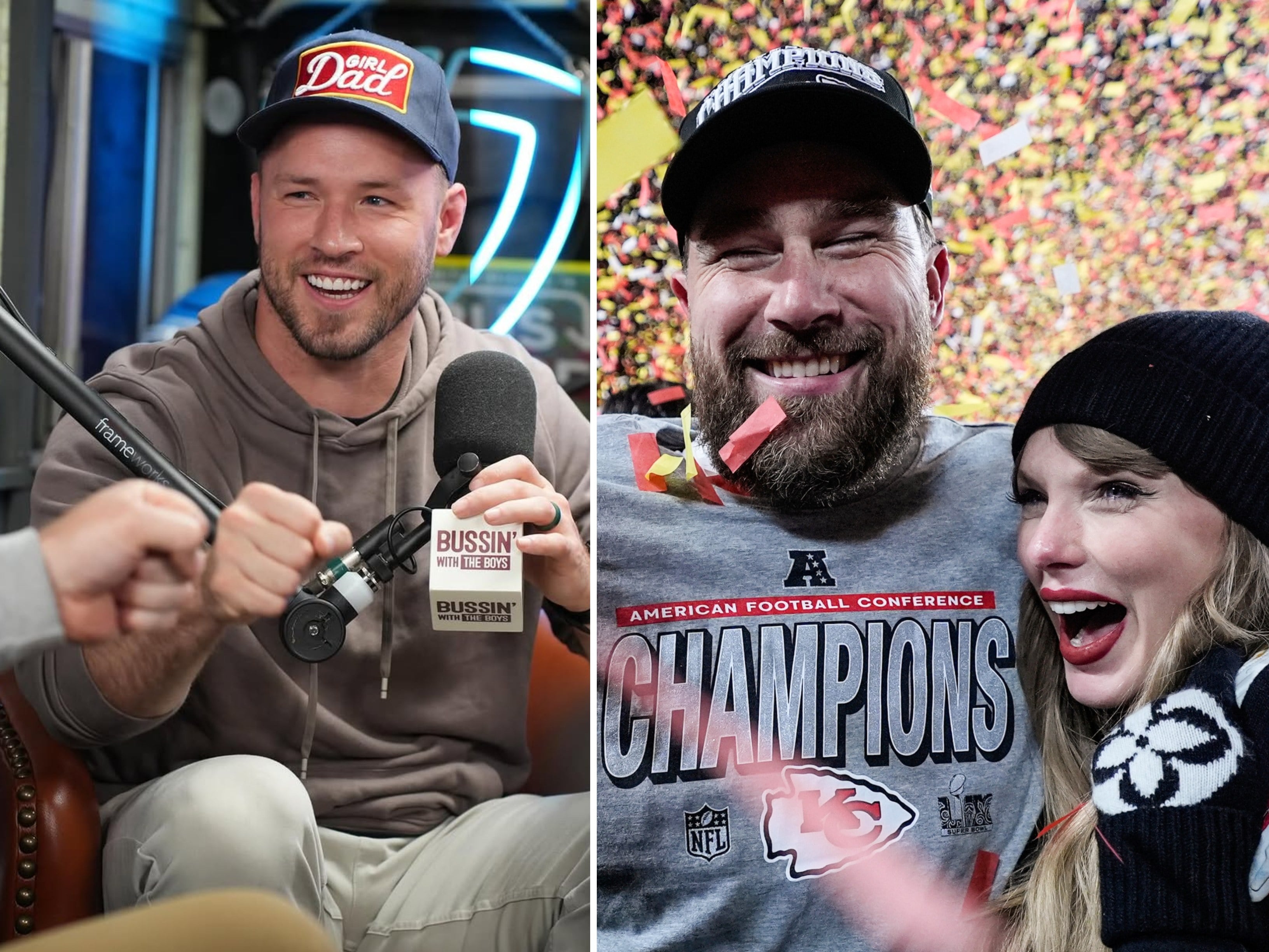 Former NFL player Will Compton did not make the guest list for Taylor Swift and Travis Kelce’s wedding on July 3. Photos: @_willcompton/Instagram, AP Photo
