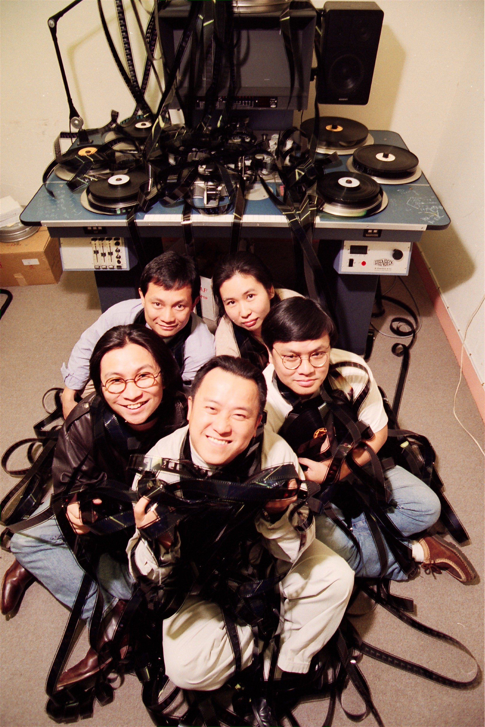The key people behind UFO, pictured in 1993: (clockwise from the front) Eric Tsang, Peter Chan, Jacob Cheung, Claudie Chung and Lee Chi-ngai. Photo: SCMP