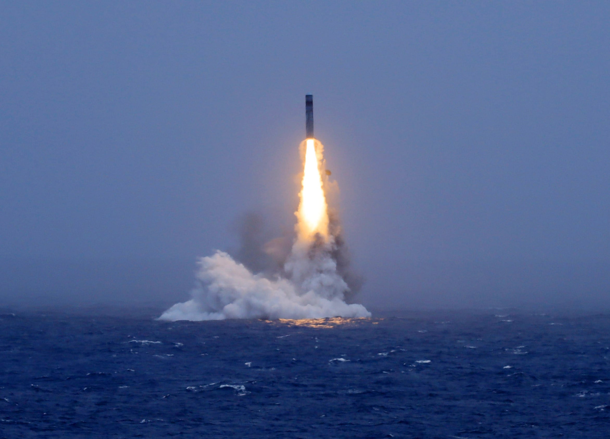 A test missile is fired from a Chinese nuclear-powered submarine towards the Pacific Ocean on Monday. Photo: Xinhua