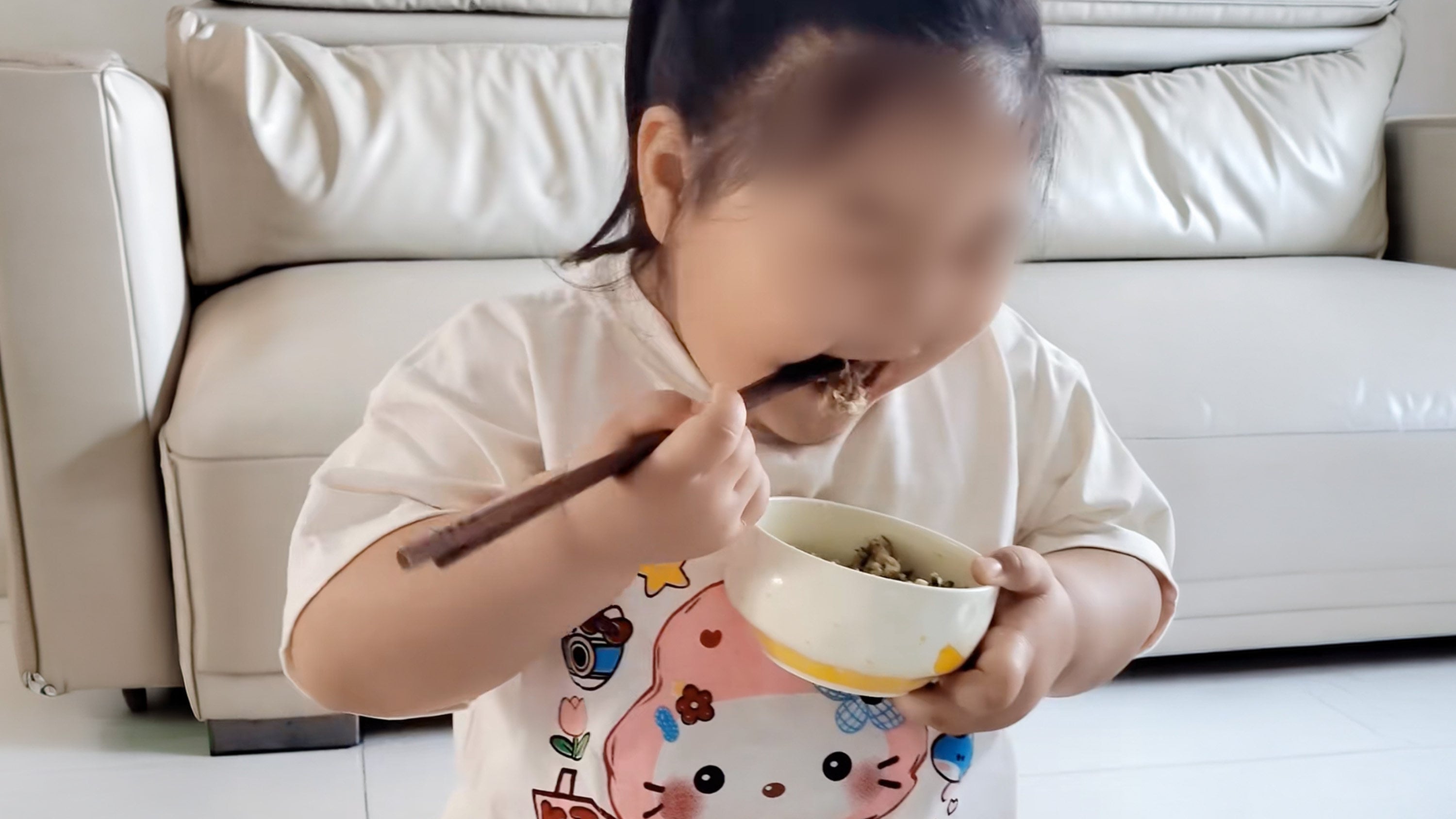 China’s state broadcaster CCTV has condemned the use of child internet celebrities to promote distorted values, as illustrated by the photo above showing a young girl overeating. Photo: Douyin