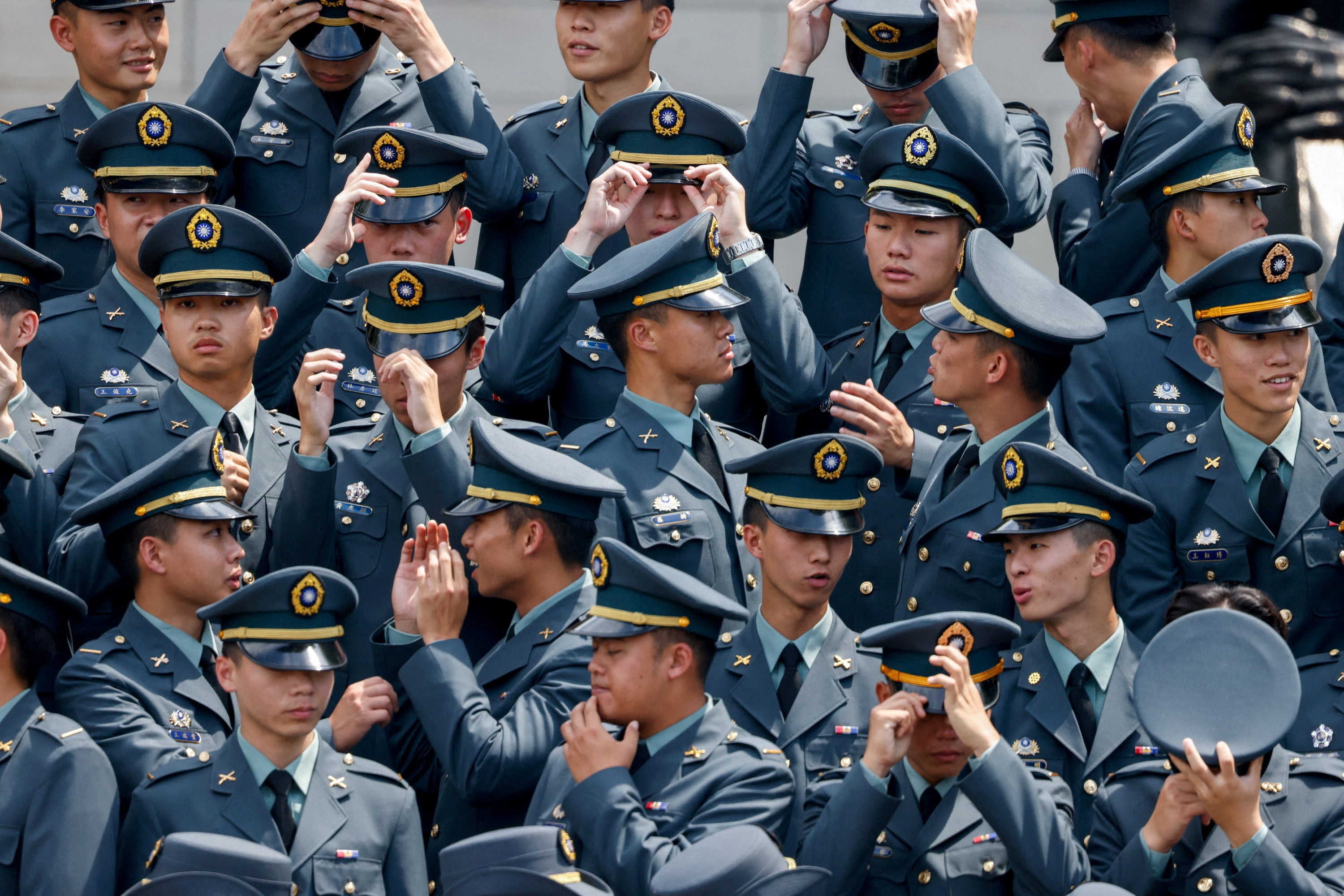 The number of eligible male conscripts in Taiwan is projected to fall from nearly 98,000 in 2023 to below by 2027. That would mark the first time the total would be under 80,000. Photo: Reuters