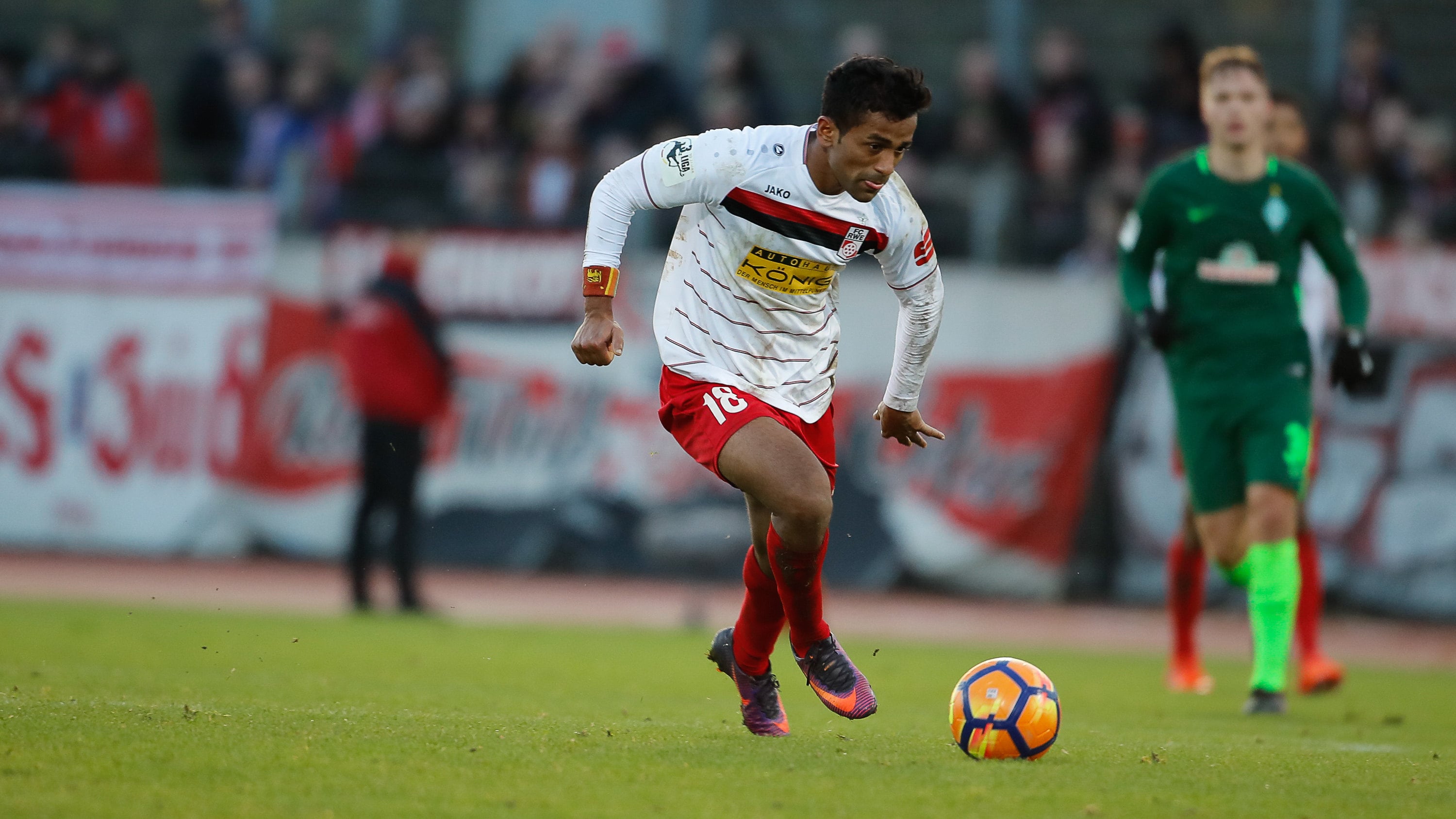 Waseem Razeek playing for Erfurt against SV Werder Bremen II in 2017. Photo: Getty Images
