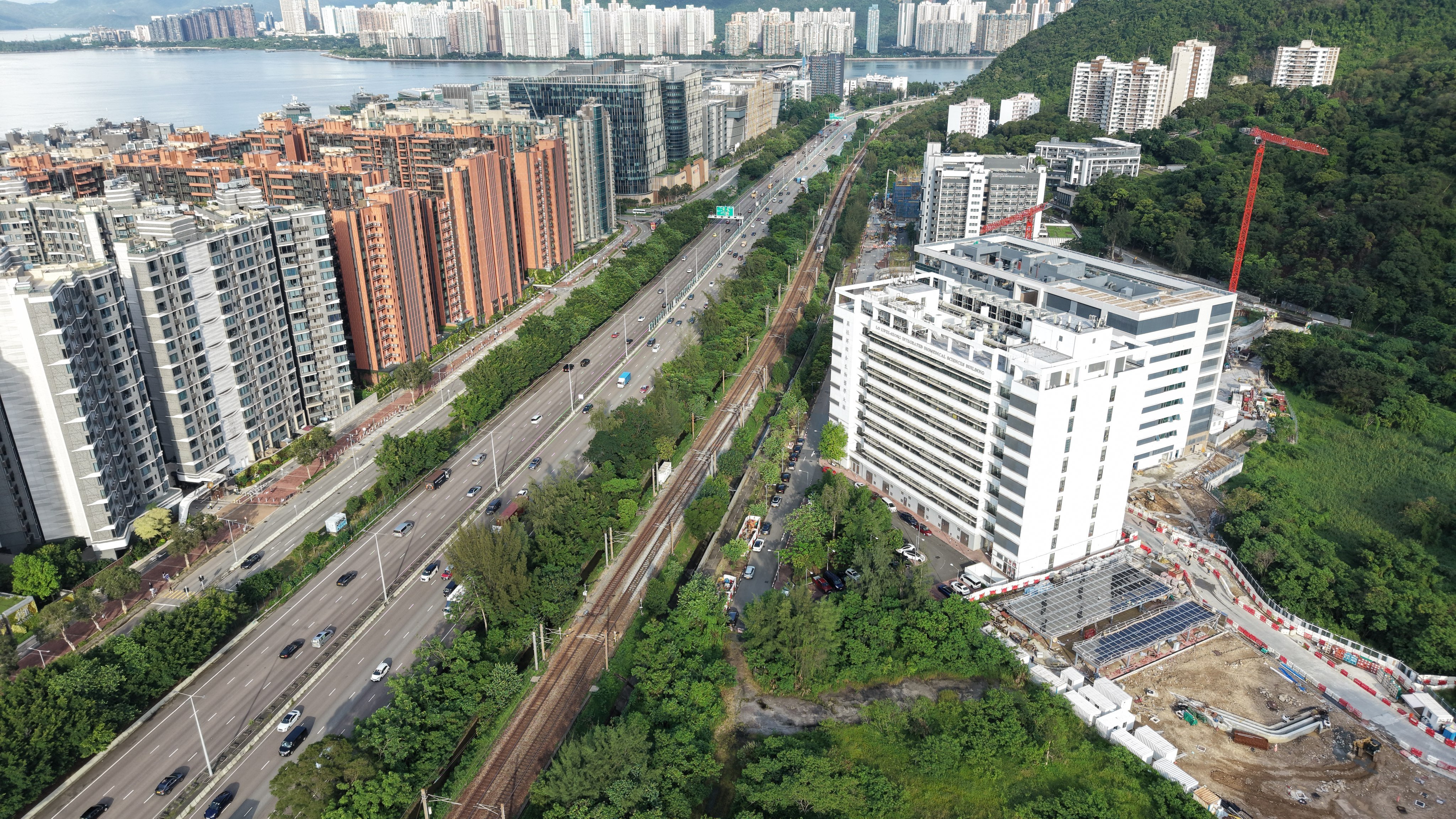An aerial view of the site for the proposed Pak Shek Kok station. Photo: Jelly Tse