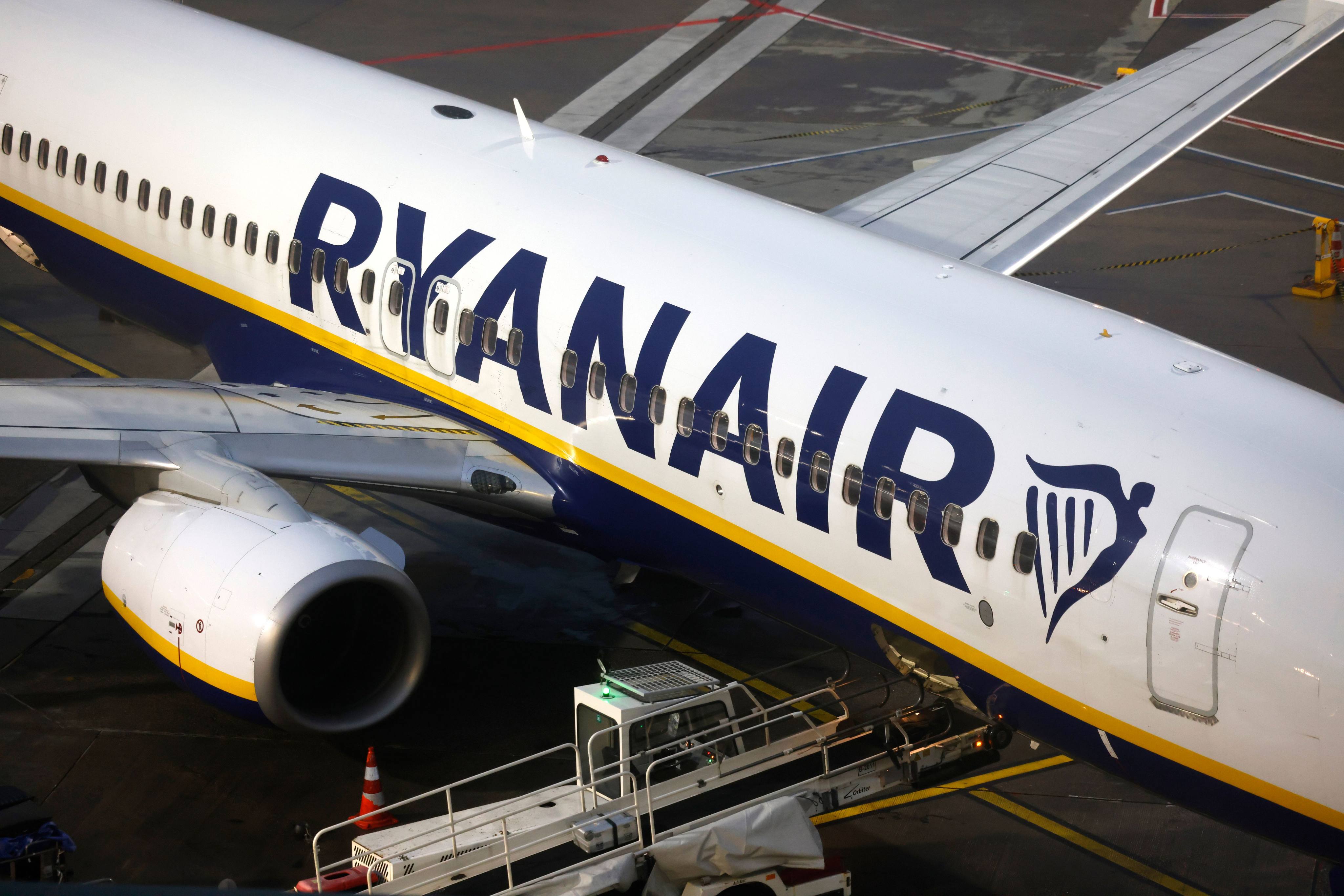 A Ryanair passenger plane is parked at Cologne in Germany. Greek media reported the incident had occurred over North Macedonia, and said the window had been broken by a piece of debris that detached from one of the plane’s engines. Photo: dpa