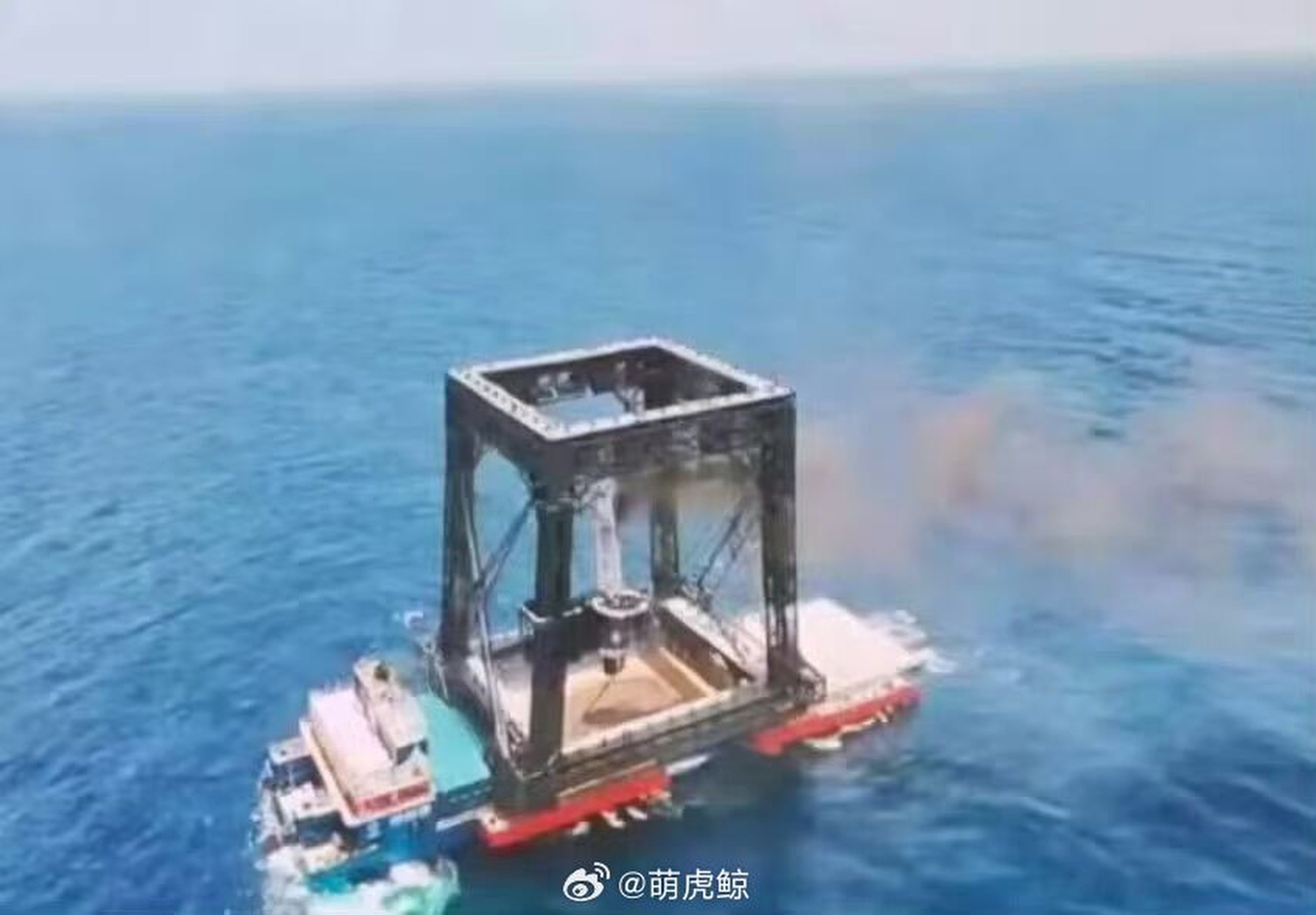 China has succeeded in recovering the reusable rocket used in the maiden launch of the Long March-10B. Photo: Weibo/萌虎鲸