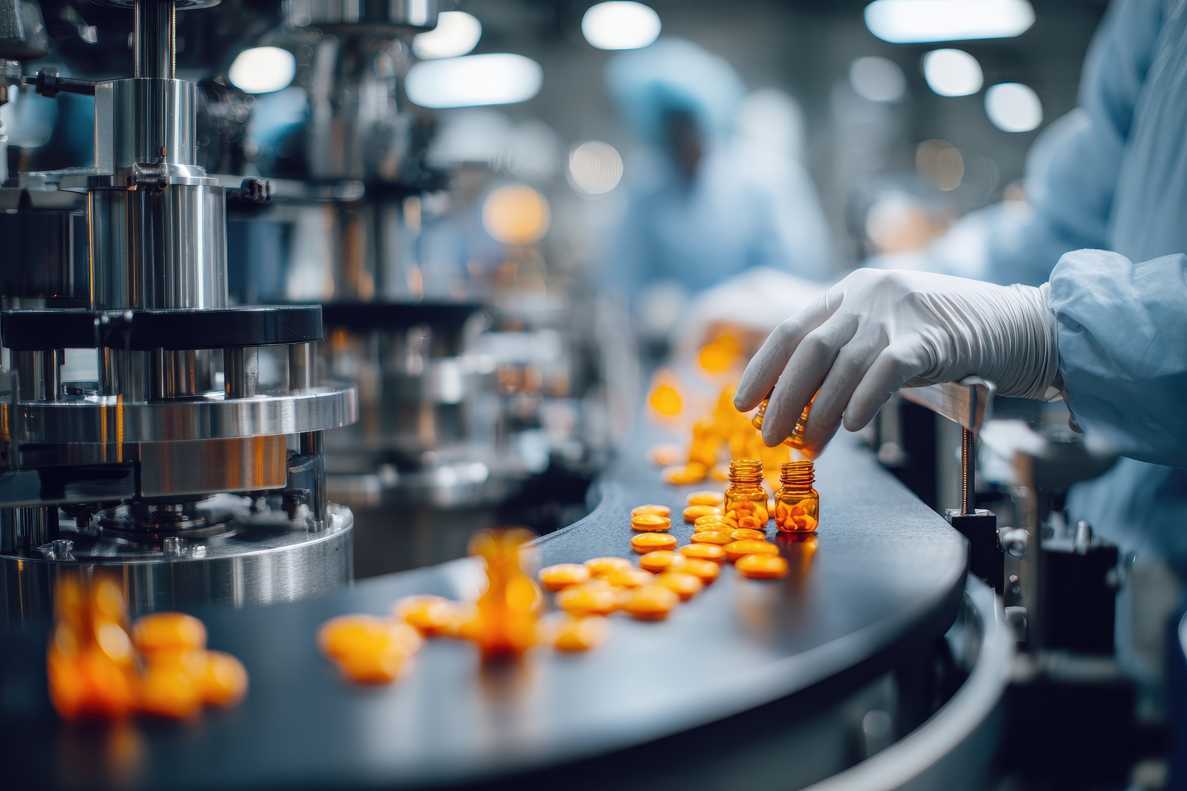 A pharmaceutical manufacturing line. Photo: Shutterstock