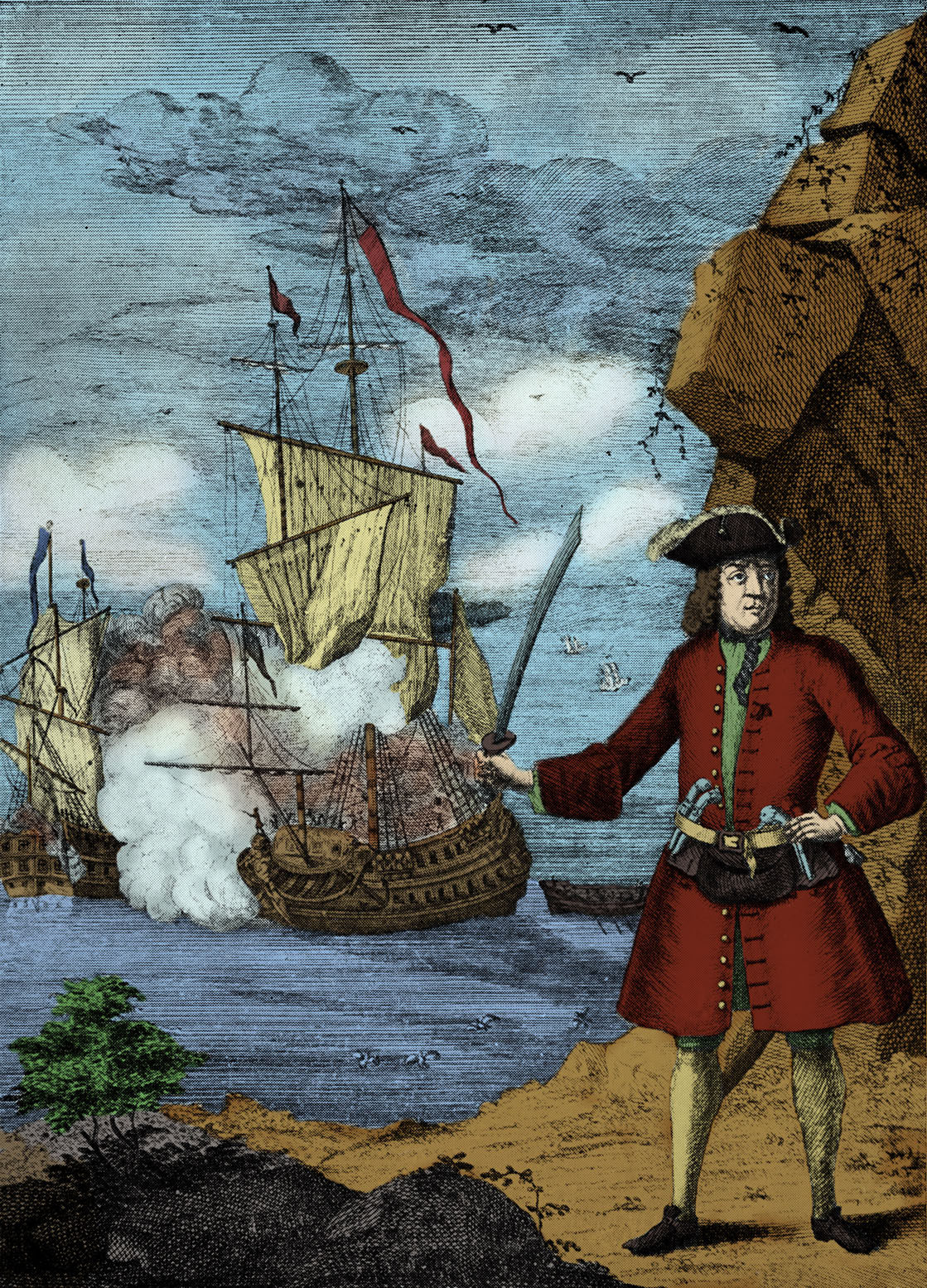 An illustration of John Avery, a famous pirate from Britain during the late 17th century, attacking and robbing an Indian Mughal government ship. Photo: Getty Images