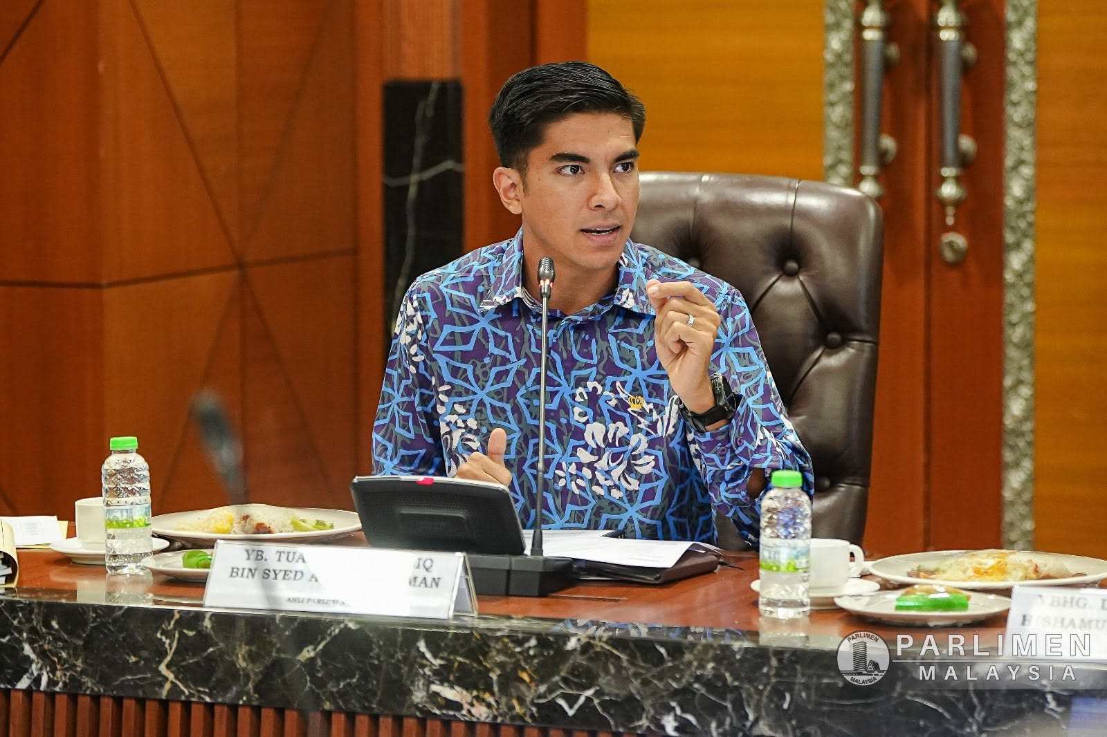 Muar MP Syed Saddiq Syed Abdul Rahman speaks in Malaysian parliament. Photo: Facebook/Syed Saddiq Syed Abdul Rahman