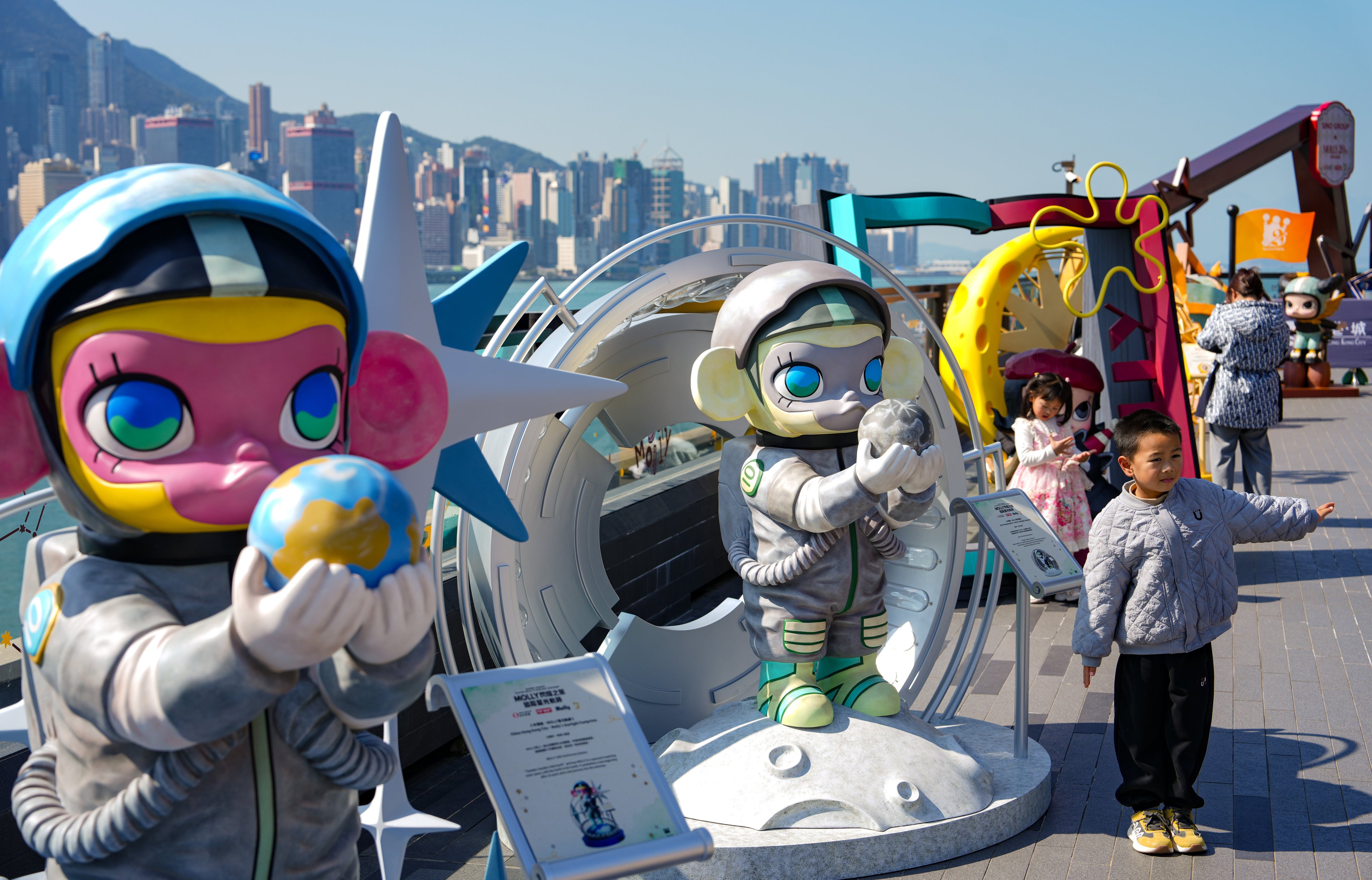 Art exhibition ‘Shining Journey – Tracing Molly’s Starlight Footprint’ was held at Dolphin Square in Hong Kong’s shopping district, Tsim Sha Tsui. Photo: Sam Tsang