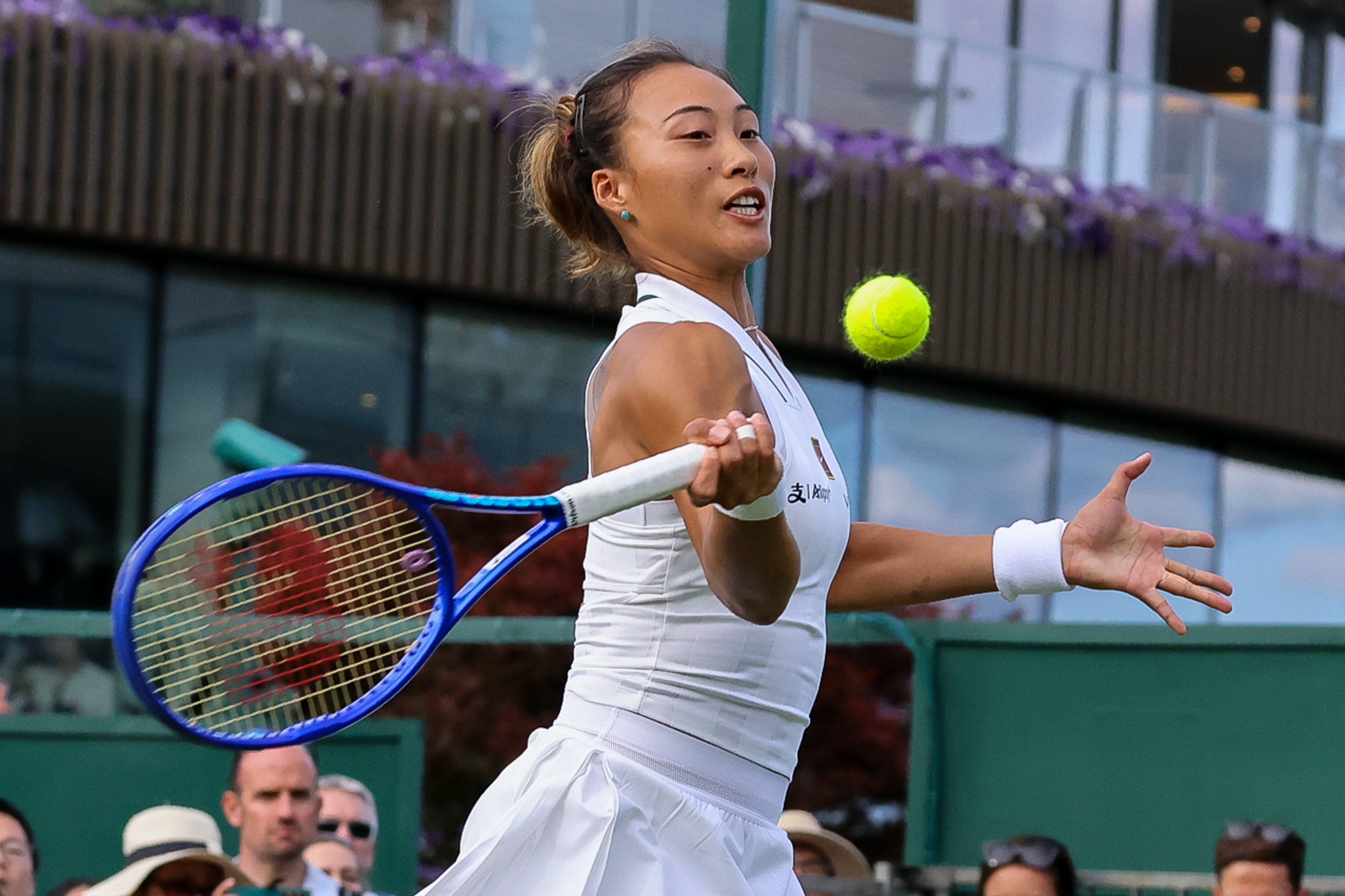 Zheng Qinwen of China, here at Wimbledon, is competing in her 11th tournament of the season at the Athens Open. Photo: Xinhua