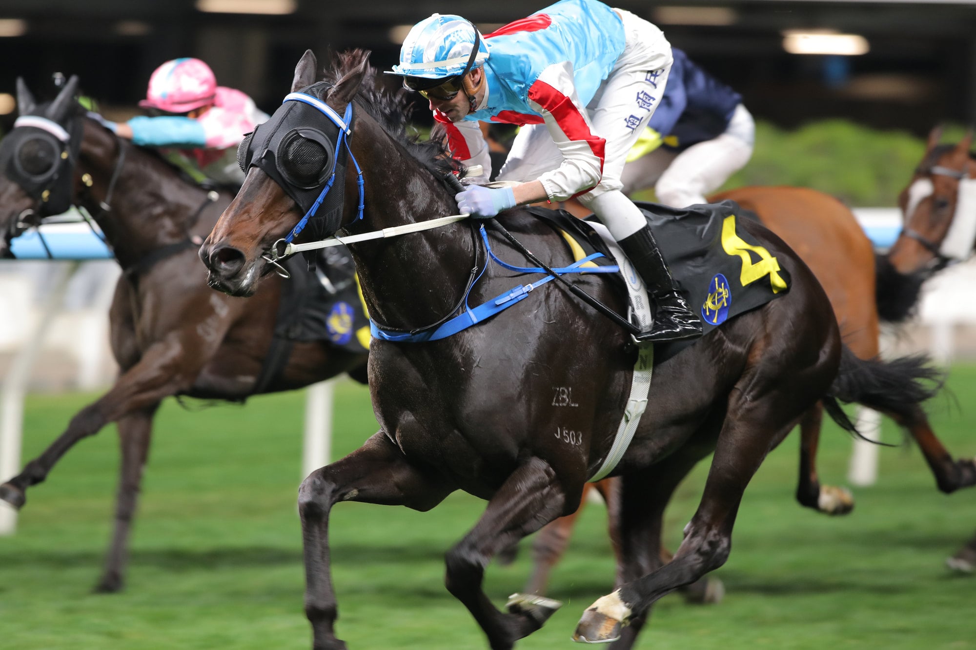 Somelovefromabove, ridden by James Orman, scores at Happy Valley. Somelovefromabove, ridden by James Orman, scores at Happy Valley.