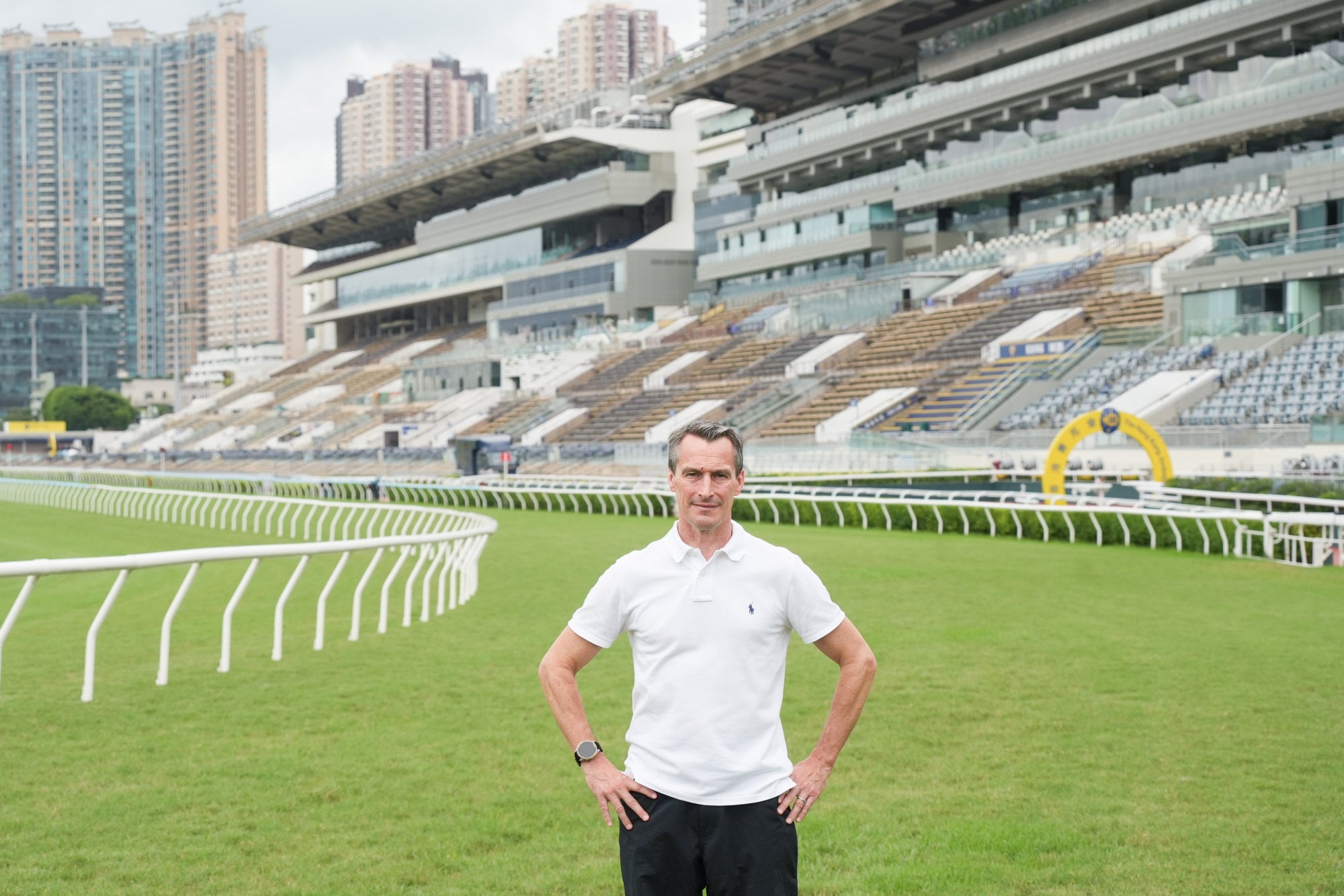 Stephen Higgins and his team face a relentless agronomic challenge managing the turf. Photo: Sun Yeung Stephen Higgins and his team face a relentless agronomic challenge managing the turf. Photo: Sun Yeung