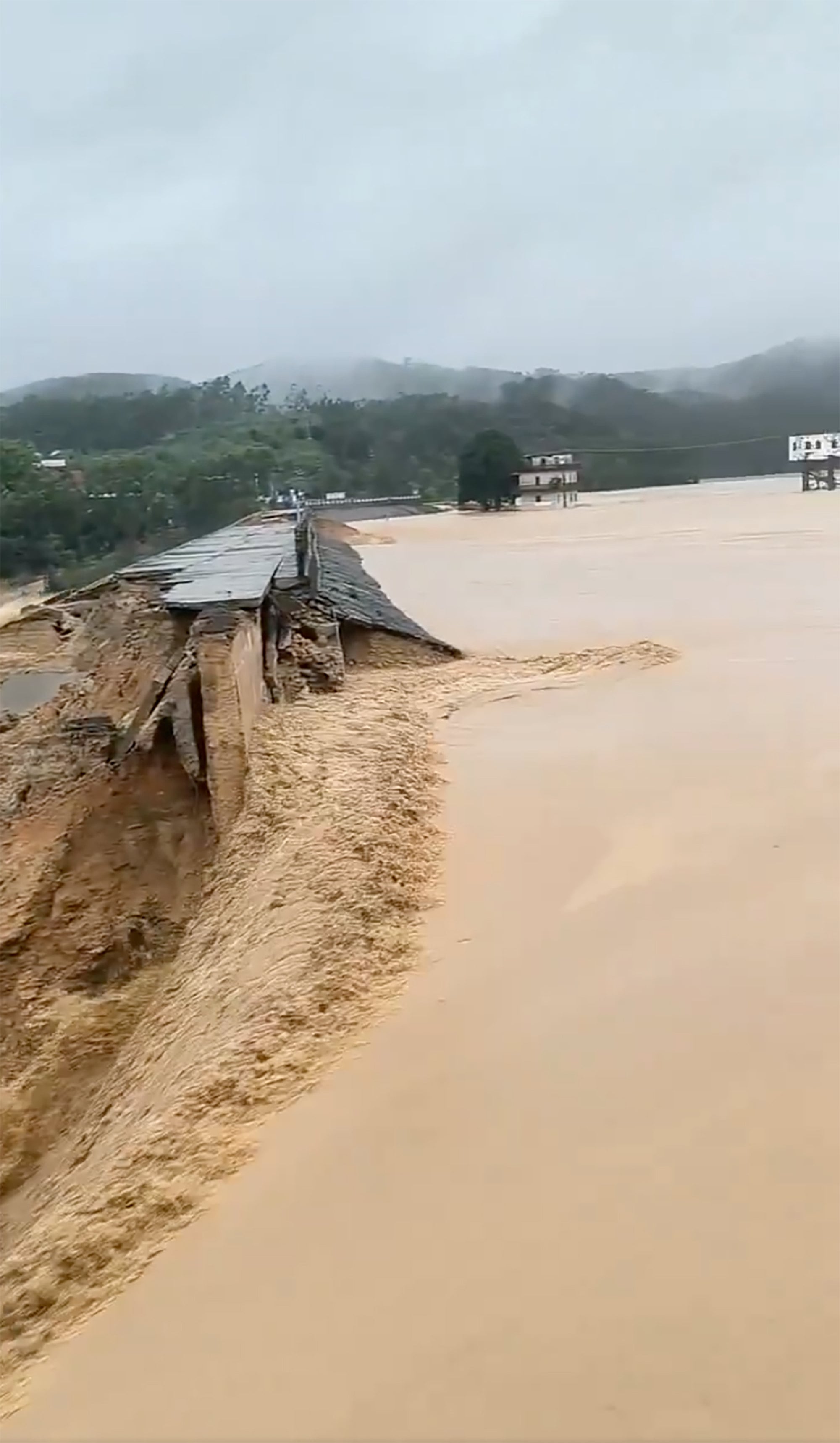 The Liulan Reservoir in Hengzhou collapsed on July 6, leaving 26 people dead and seven missing. Photo: Handout The Liulan Reservoir in Hengzhou collapsed on July 6, leaving 26 people dead and seven missing. Photo: Handout