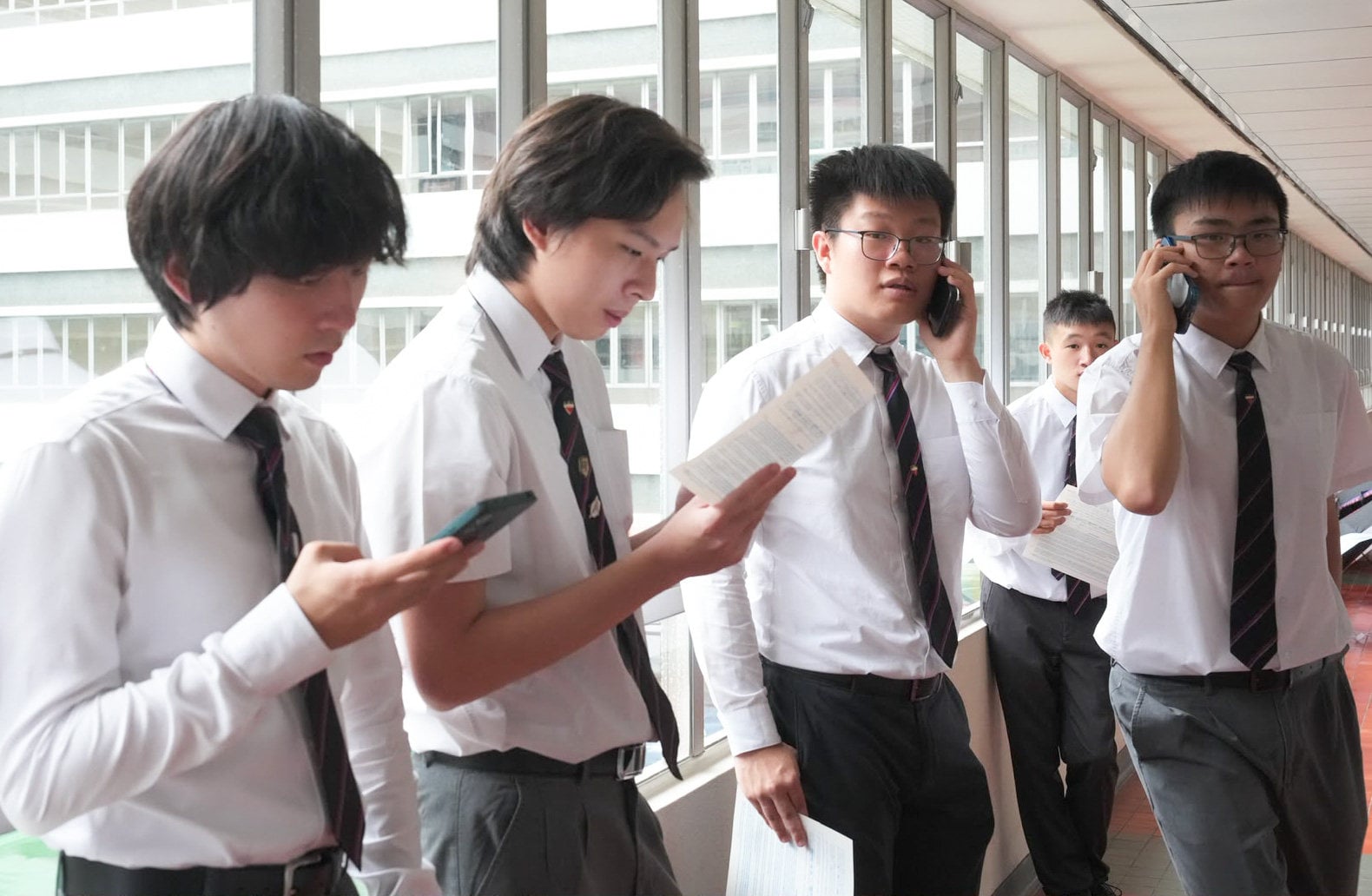 Students from La Salle College. Photo: Dickson Lee