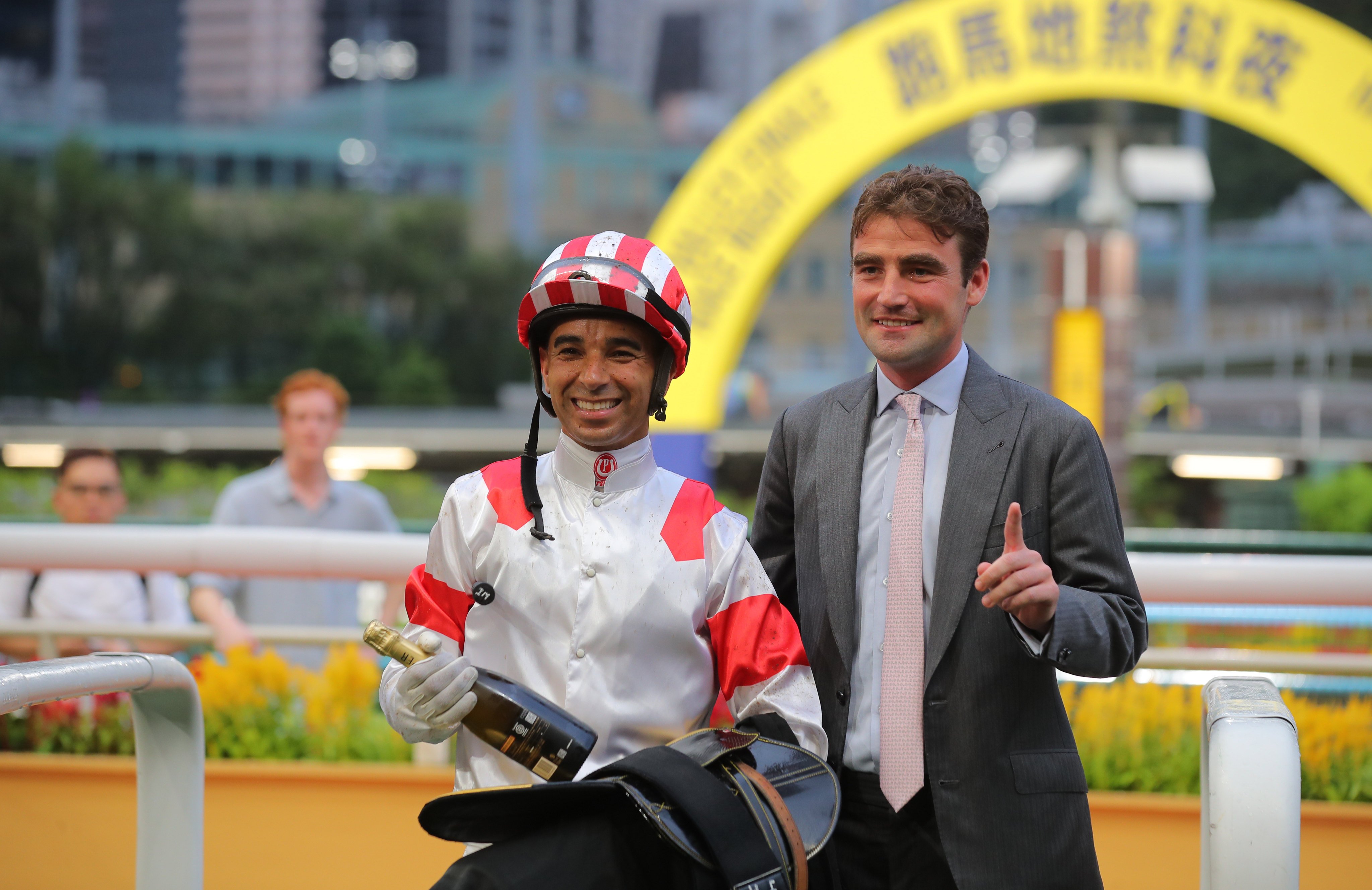David Eustace celebrates at Happy Valley. Photos: Kenneth Chan