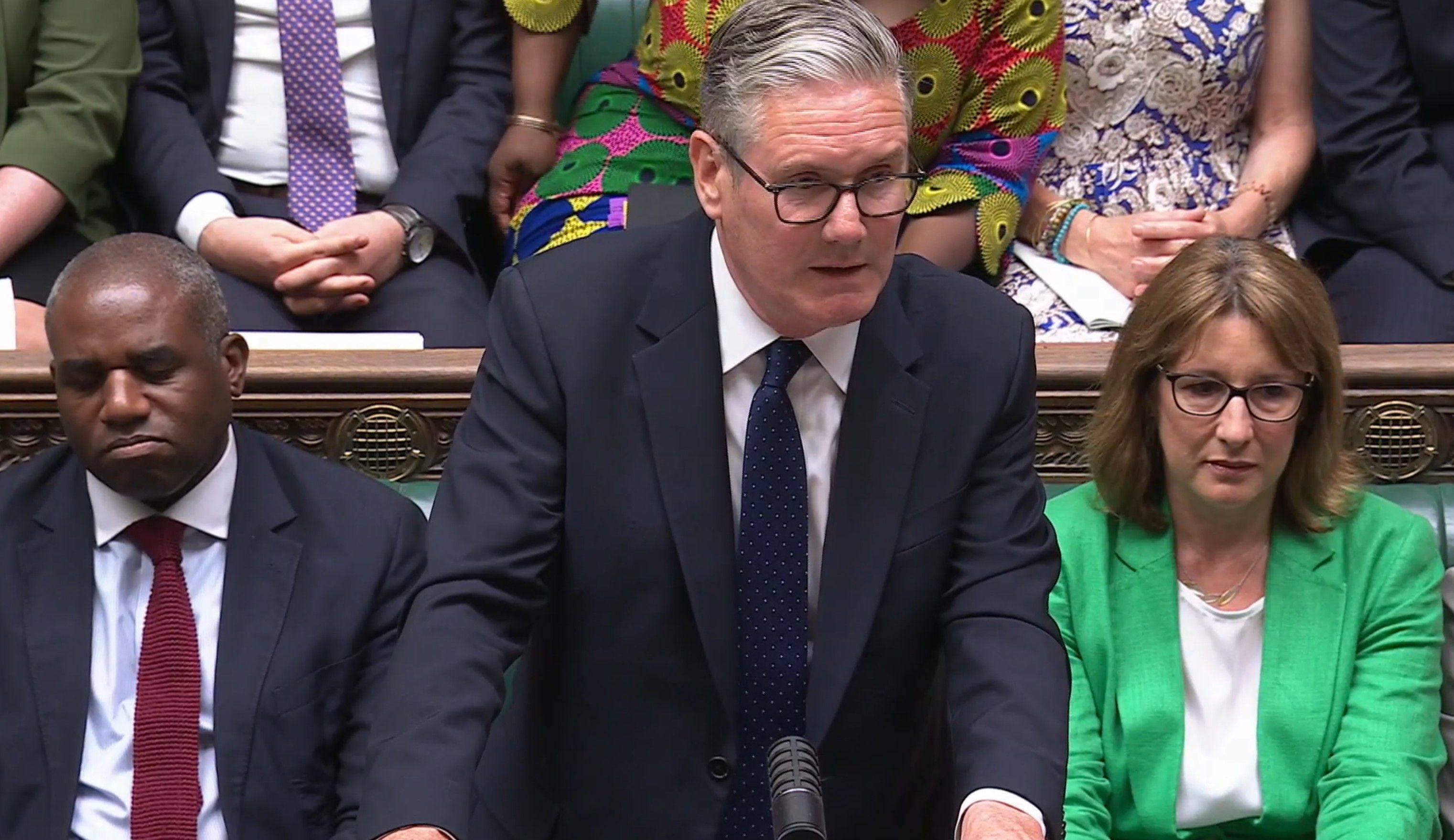 British Prime Minister Keir Starmer speaks during Prime Minister’s Questions in the House of Commons on Wednesday. Photo: UK Parliament/dpa