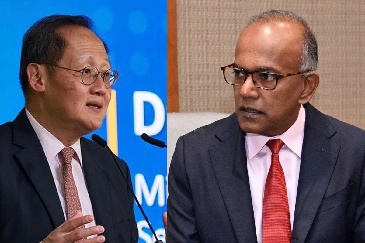Singapore ministers Tan See Leng (left) and K. Shanmugam have won their defamation suit against Bloomberg. Photo: Facebook/Handout