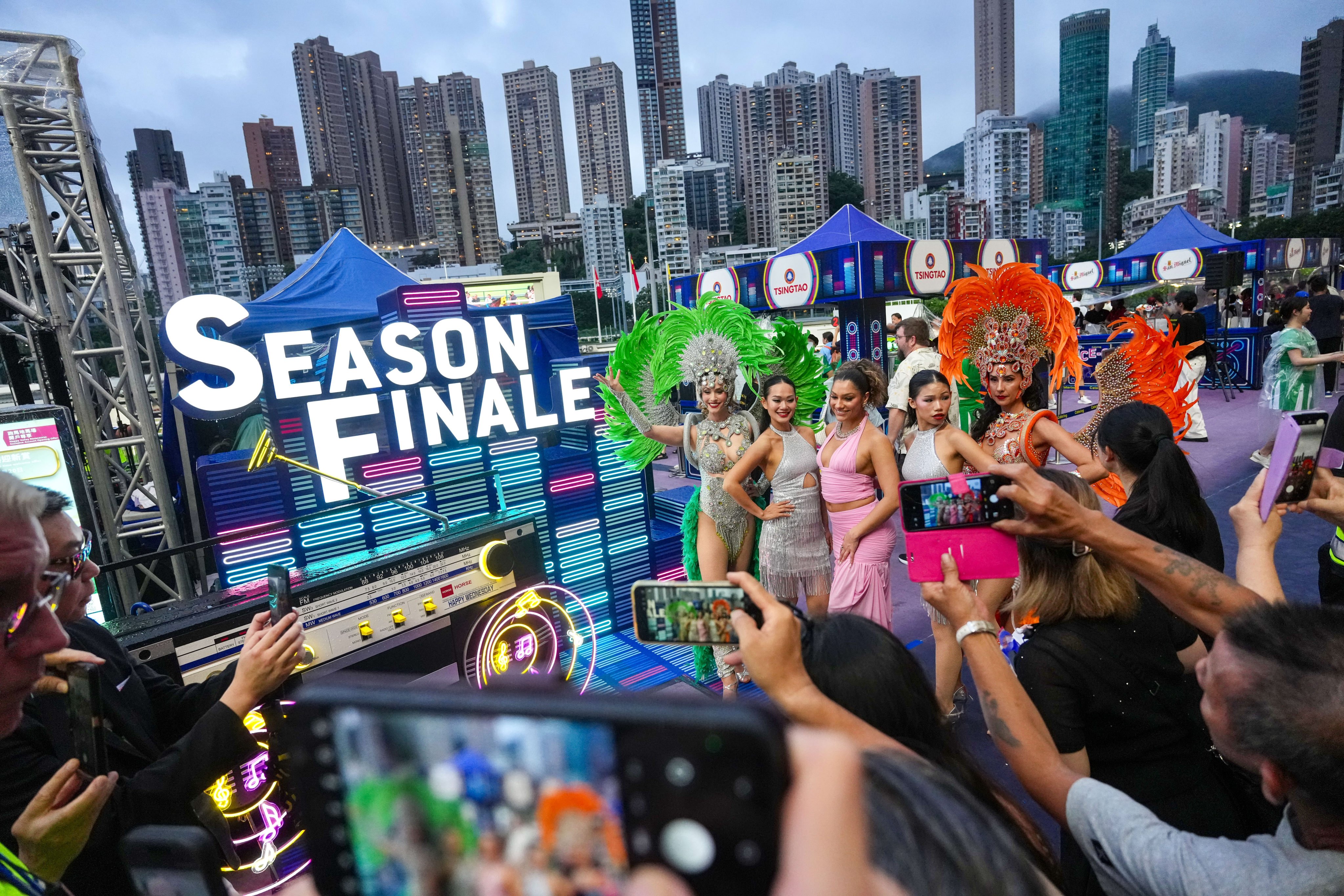 Samba dancers get ready to party during the season finale at Happy Valley on July 15. Photo: Karma Lo