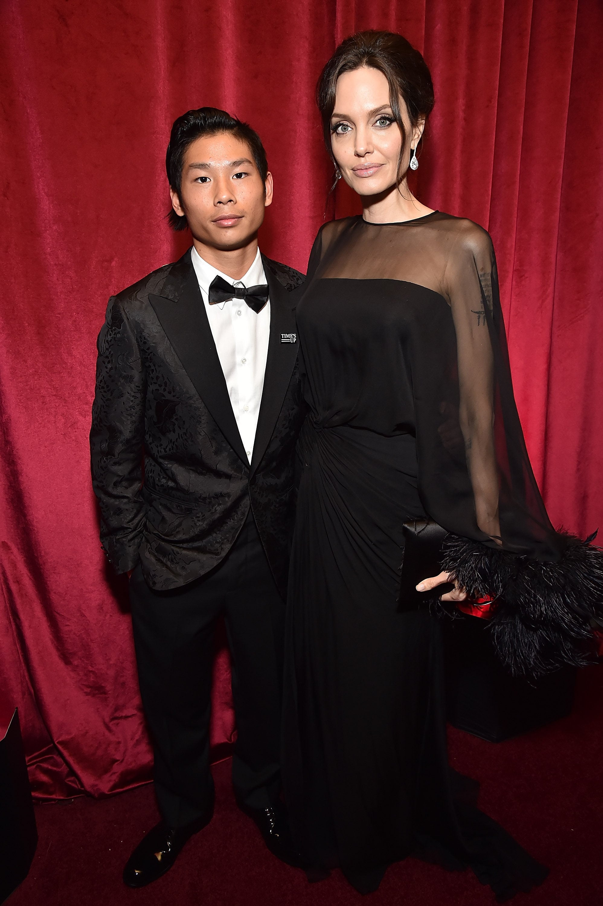 Pax Jolie-Pitt and Angelina Jolie. Photo: Getty Images for Netflix