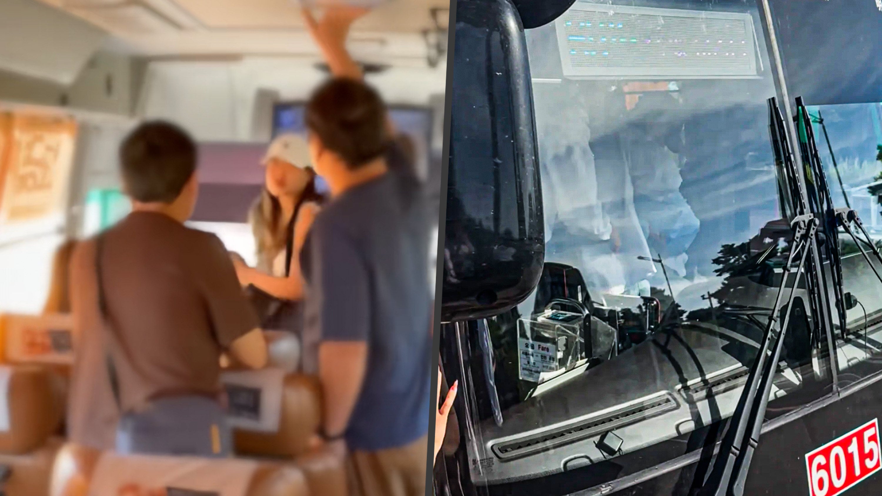 A group of Chinese tourists seamlessly cooperated to halt the runaway coach before administering CPR to the unconscious driver. Photo: Douyin
