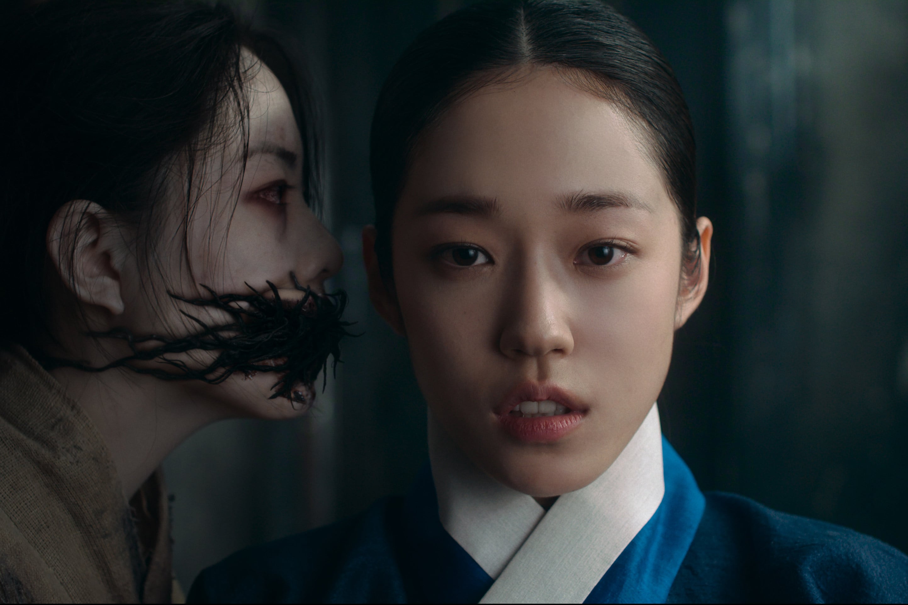 Roh Yoon-seo as Saeng-gang in a still from The East Palace. Photo: Netflix.