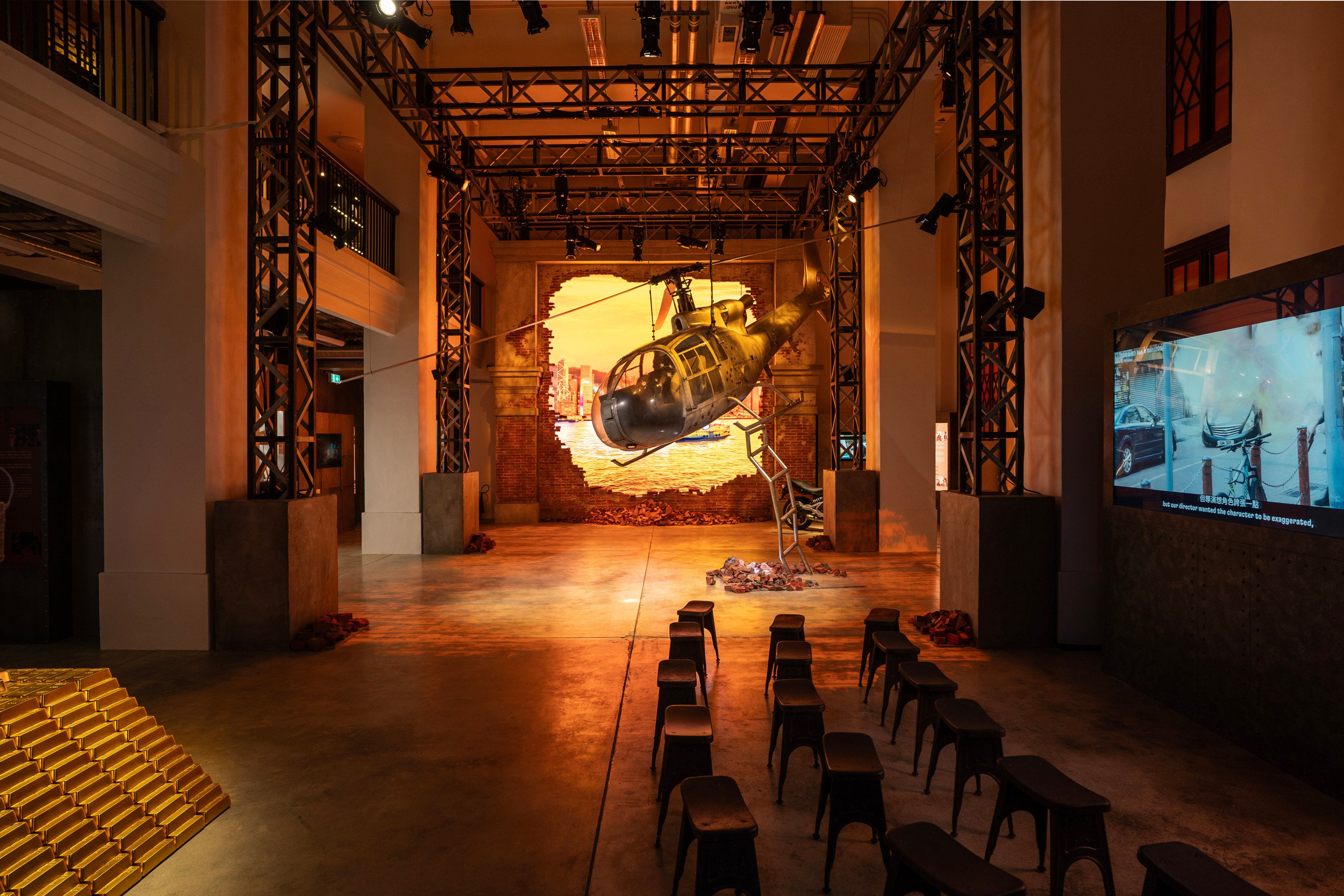 “Breaking to Rebuild”, scene seven of the "Better Together – Partnering Up for Hong Kong Movies" exhibition. Photo: courtesy Tai Kwun