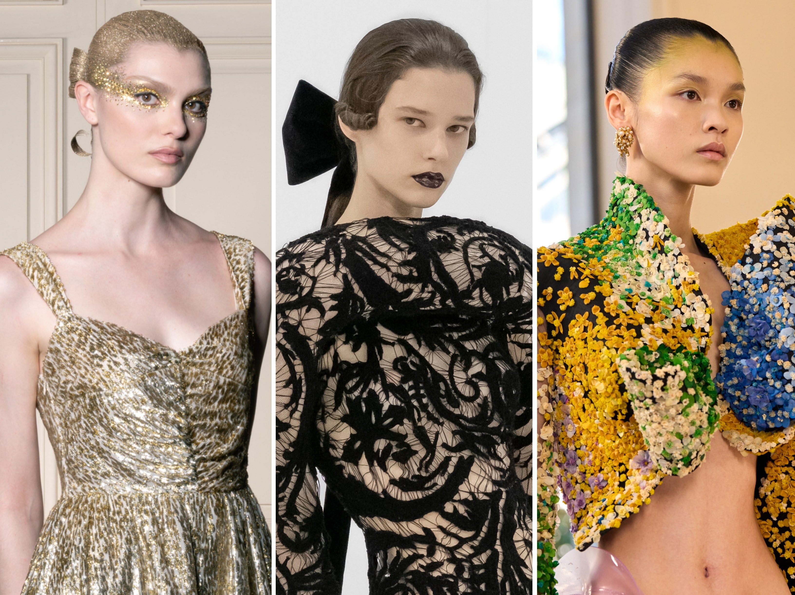 Paris Haute Couture Week 2026, held in early July, saw designers like Viktor & Rolf, Jean Paul Gaultier and Schiaparelli adding sparkles and texture to their pieces with striking beauty looks. Photos: Handout