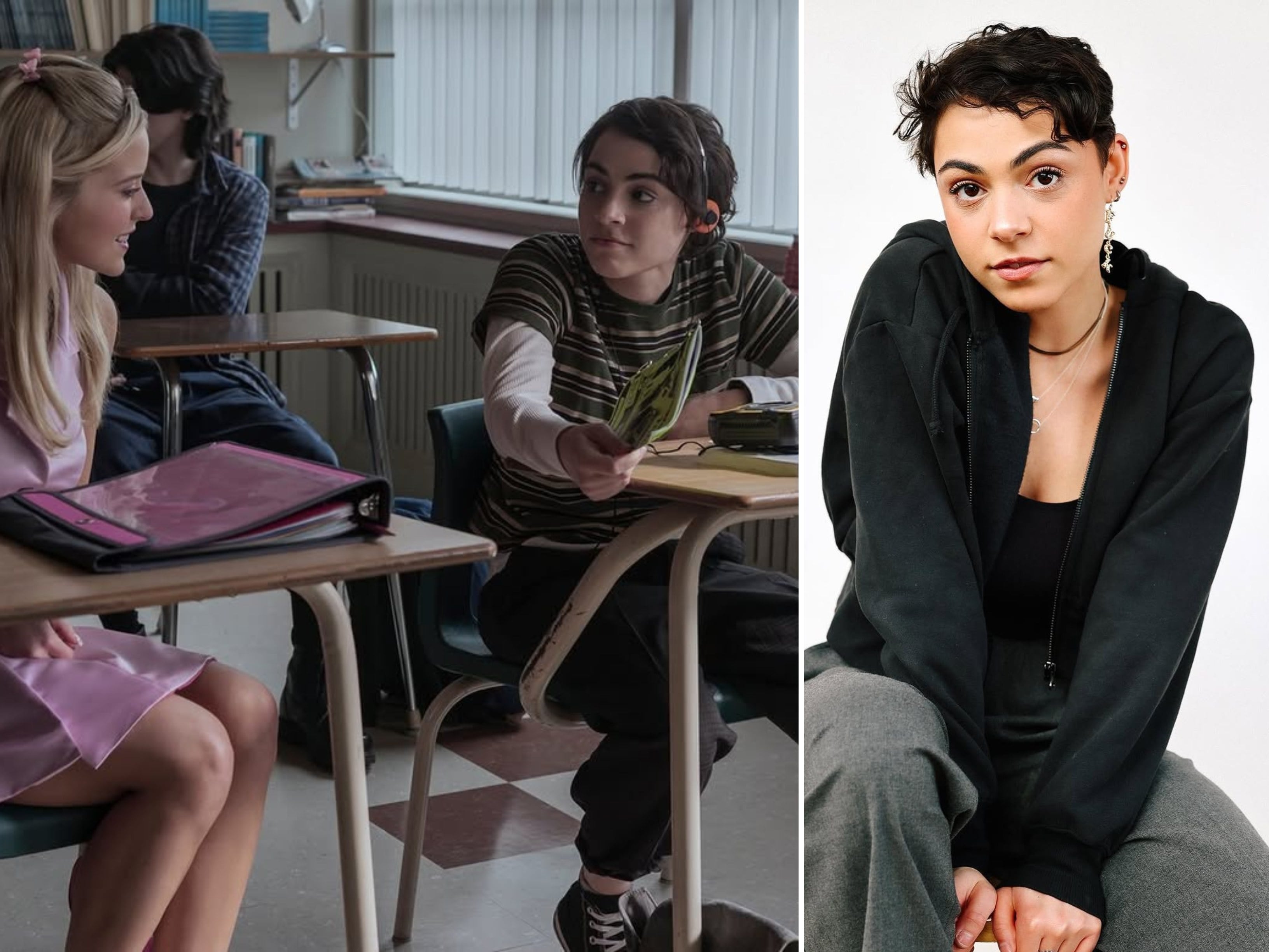 Gabrielle Policano plays Liz in Legally Blonde prequel series, Elle, currently streaming on Amazon Prime. Photos: @primevideo, @gabbypolicano/Instagram