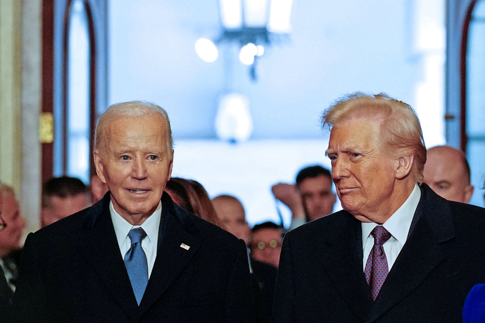 Donald Trump and outgoing US president Joe Biden arrive for Trump’s inauguration ceremony in January 2025. Photo: TNS Donald Trump and outgoing US president Joe Biden arrive for Trump’s inauguration ceremony in January 2025. Photo: TNS