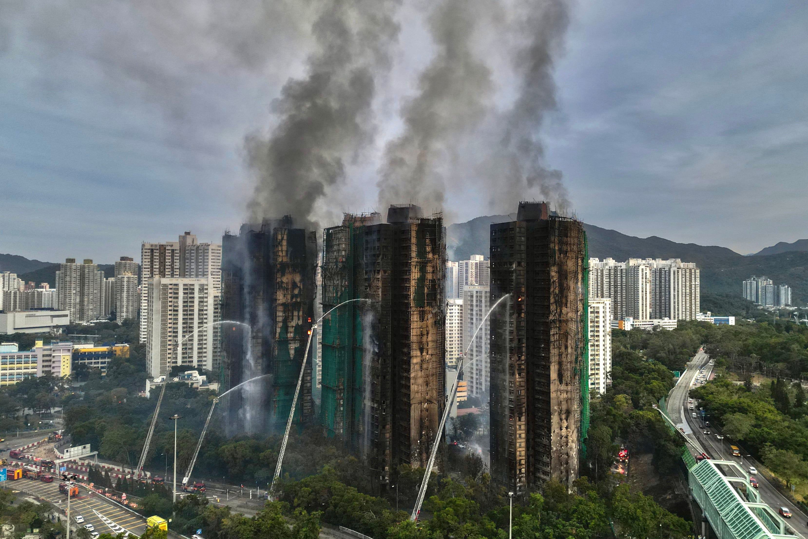 The Tai Po fire broke out on November 26. Photo: Karma Lo