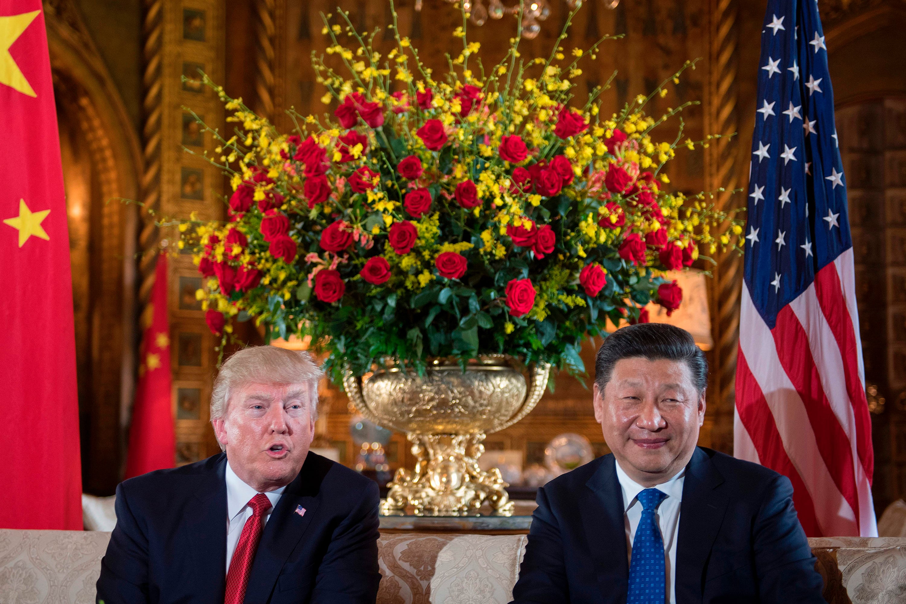 US President Donald Trump holds talks with Chinese President Xi Jinping at the Mar-a-Lago estate in West Palm Beach, Florida, in 2017. Photo: AFP