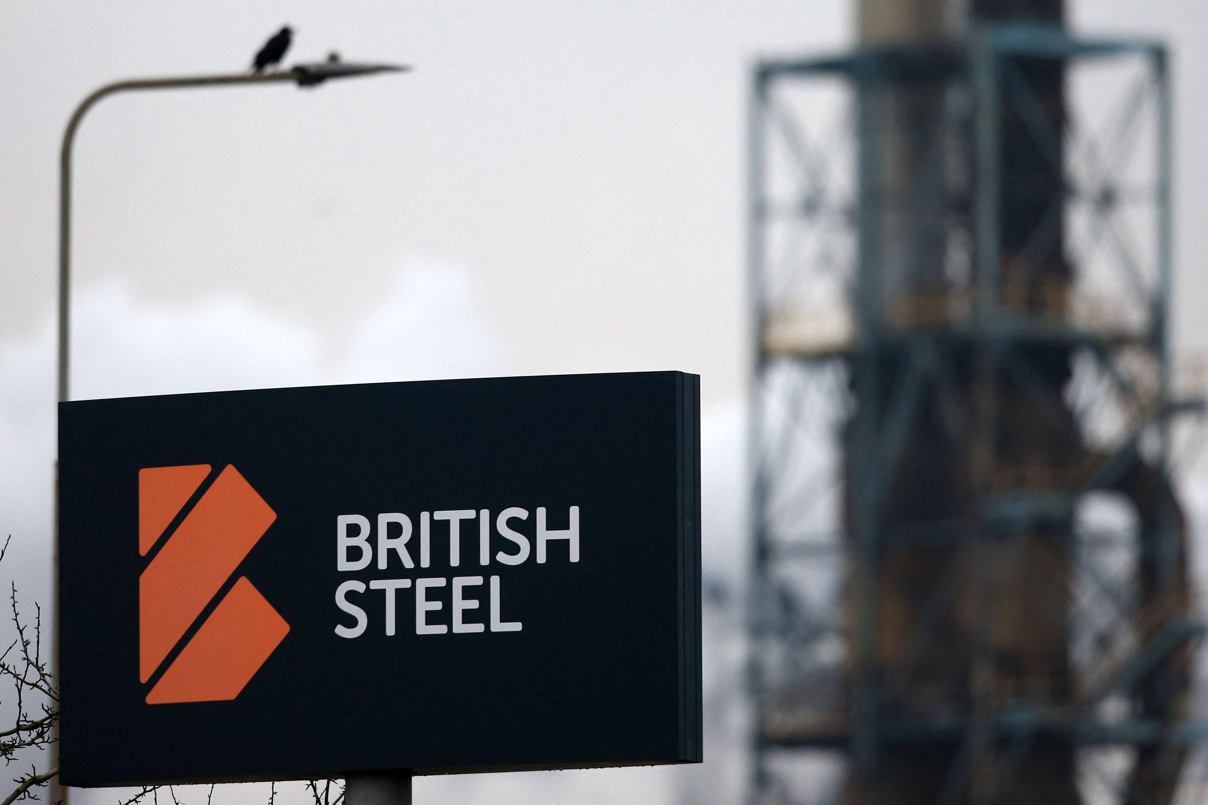 The sign outside British Steel’s Scunthorpe plant in north Lincolnshire, England. Photo: AFP