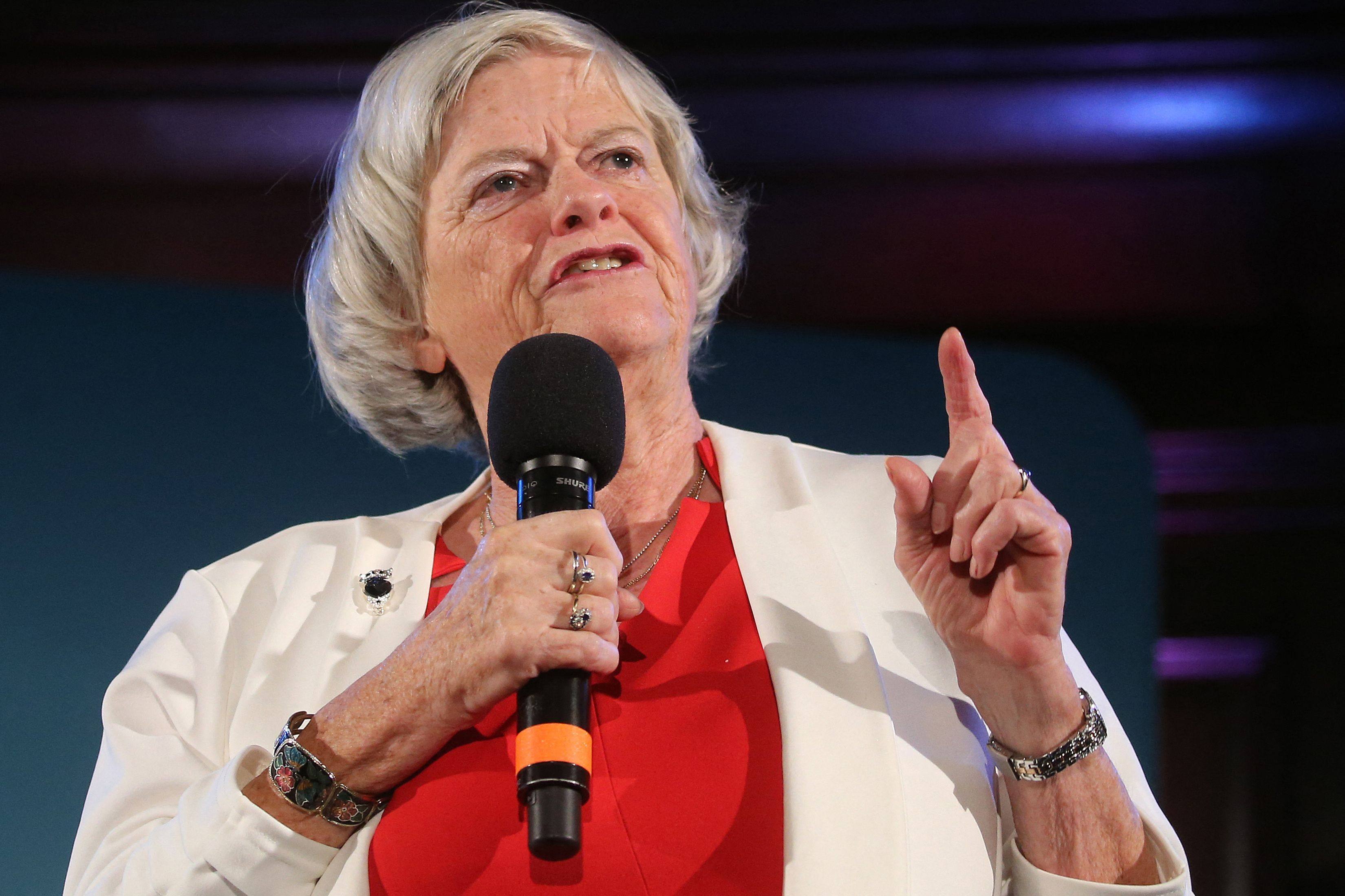 Ann Widdecombe in central London in 2019. UK prosecutors have charged Joshua Kerry, 28, with murder after the death of veteran right-wing former MP Widdecombe, who was found dead in her home this month. Photo: AFP