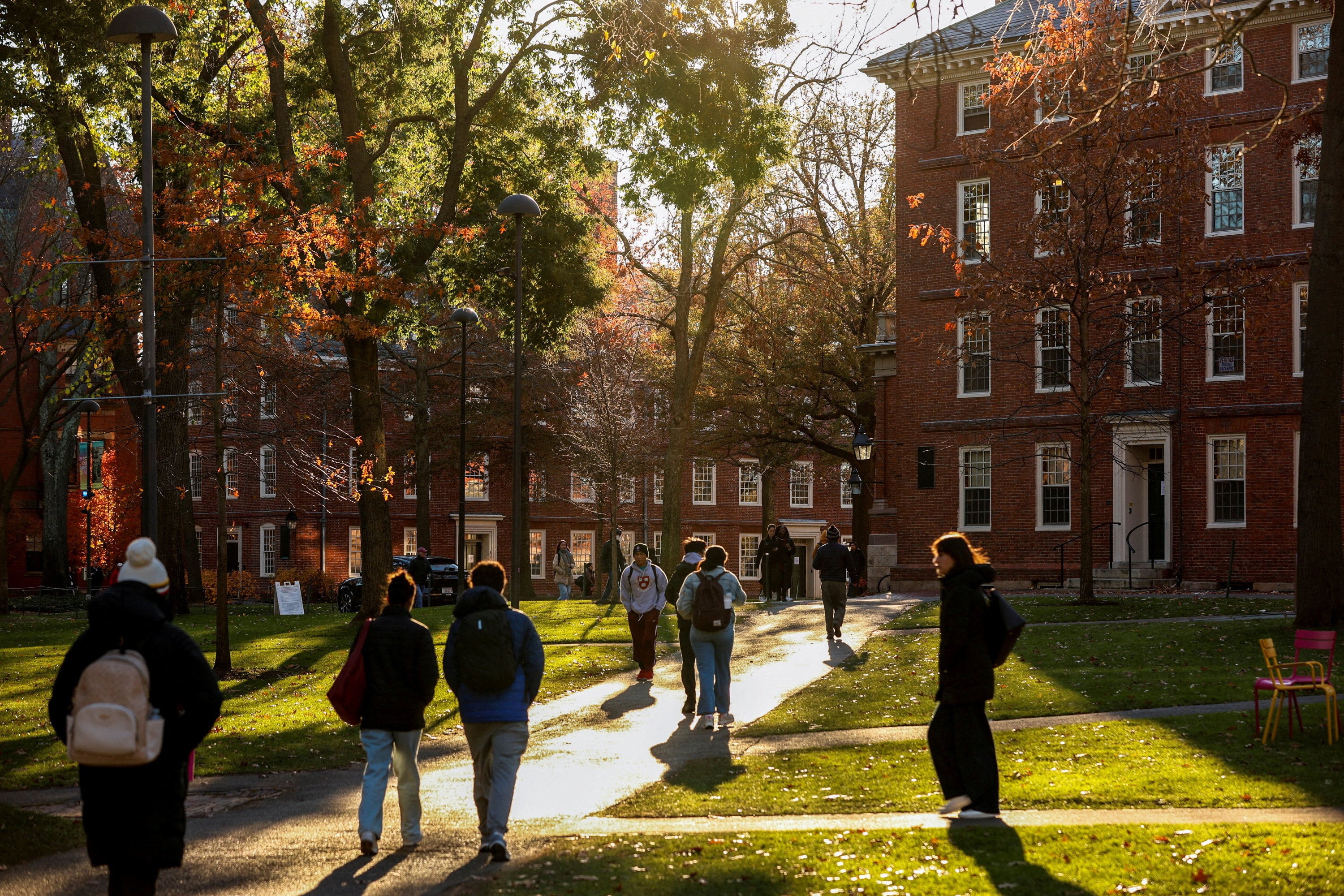 Students at Harvard University in Cambridge, Massachusetts. Photo: Reuters
