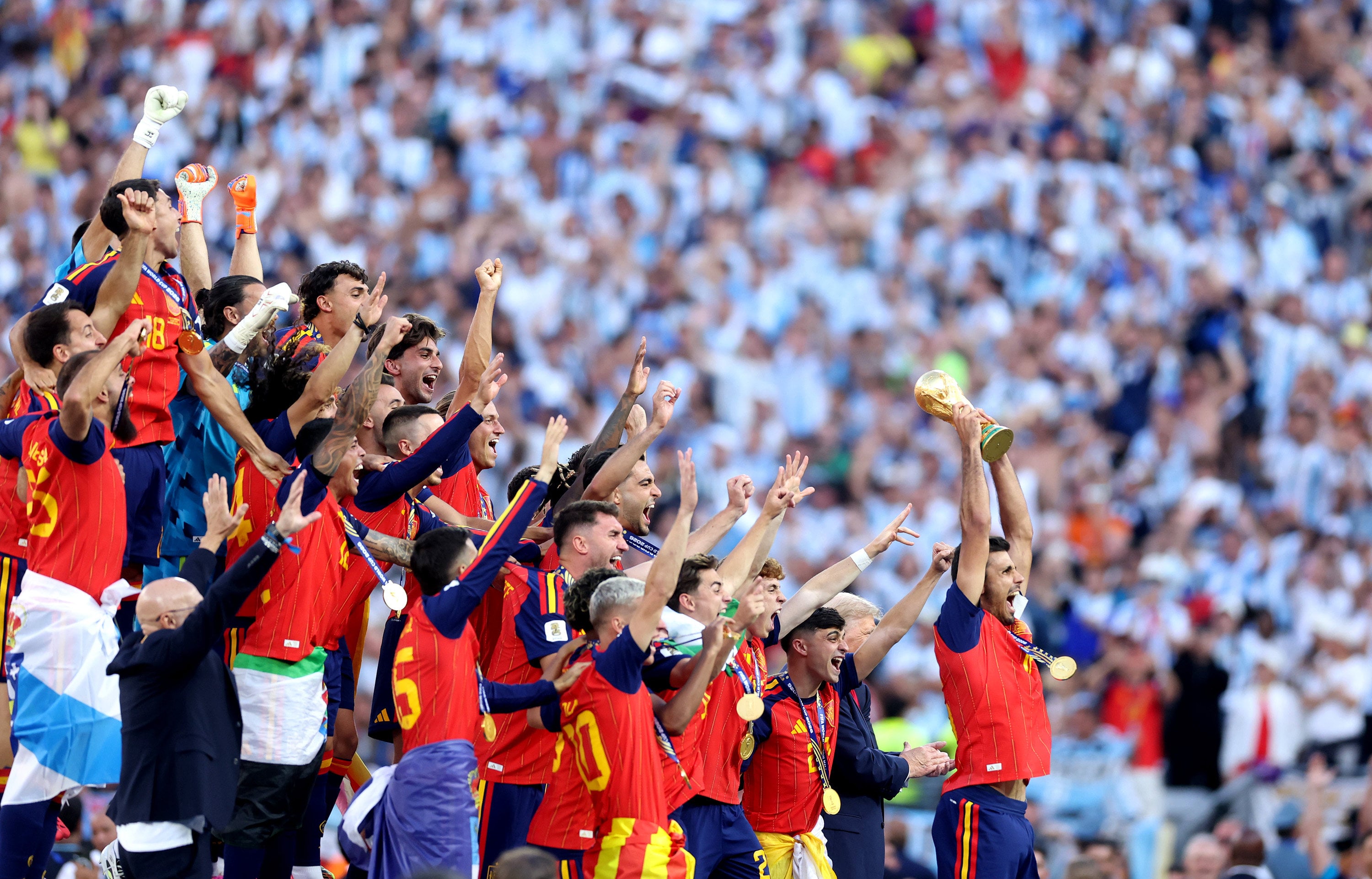 Spain overtook Argentina for the No 1 spot in the Fifa men’s ⁠world rankings after winning the World Cup. Photo: Getty Images