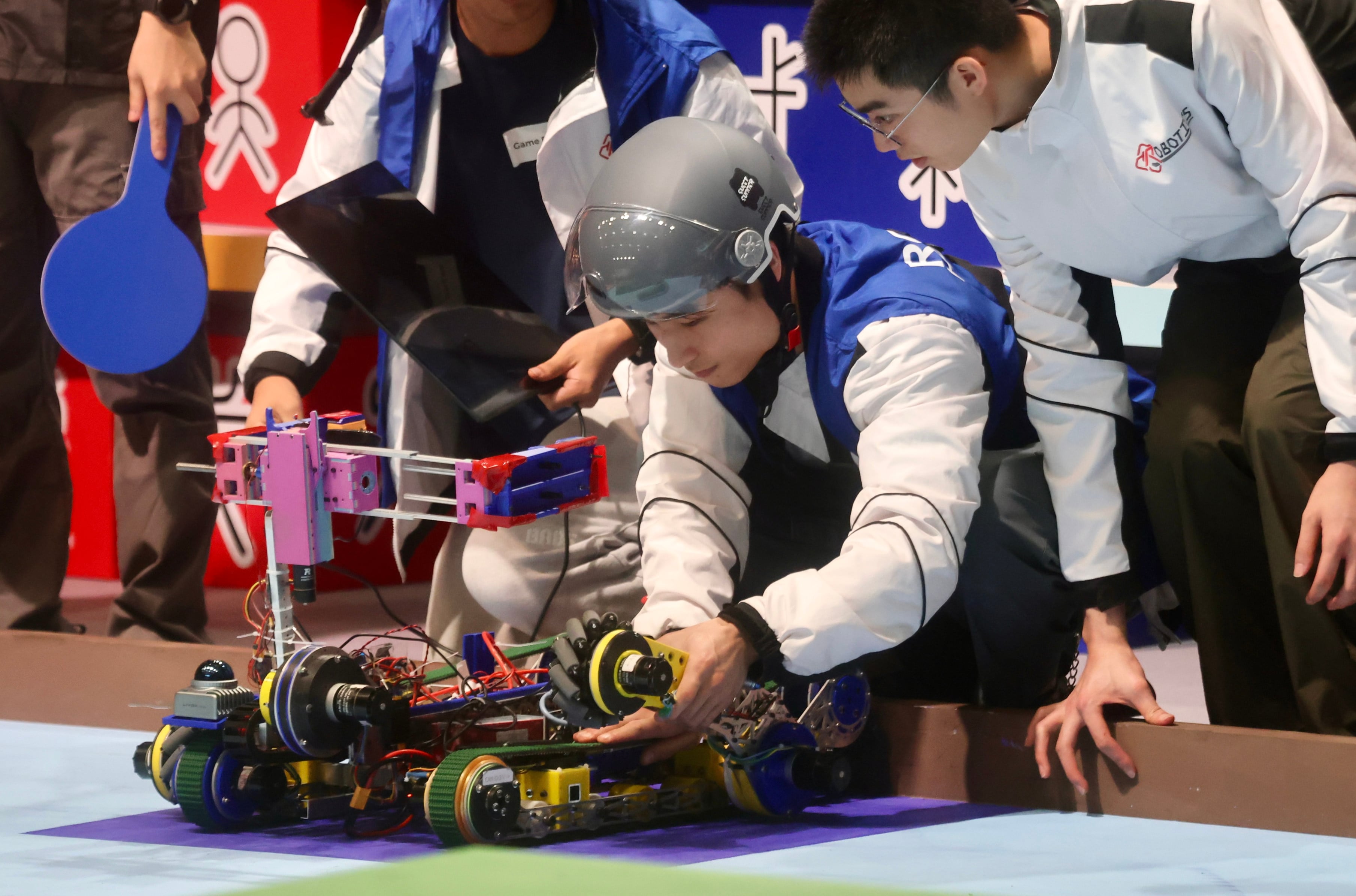 Participants attend Robocon Hong Kong 2026 at Science Park on June 21. Photo: Jonathan Wong